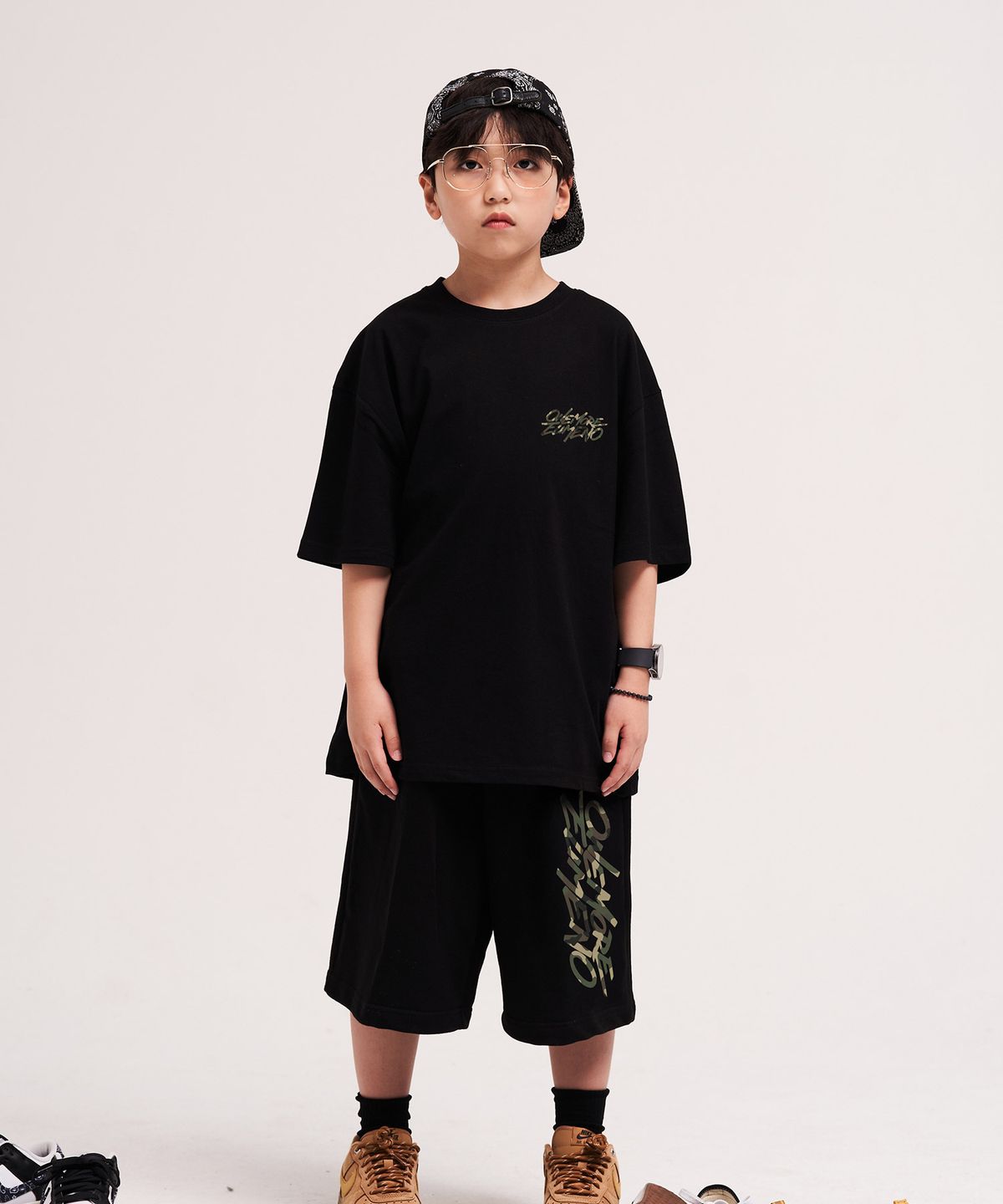 엘리메노영스터(ELIMENOYOUNGSTER) EY Tape deck. Camo 키즈 버뮤다 팬츠 4Color