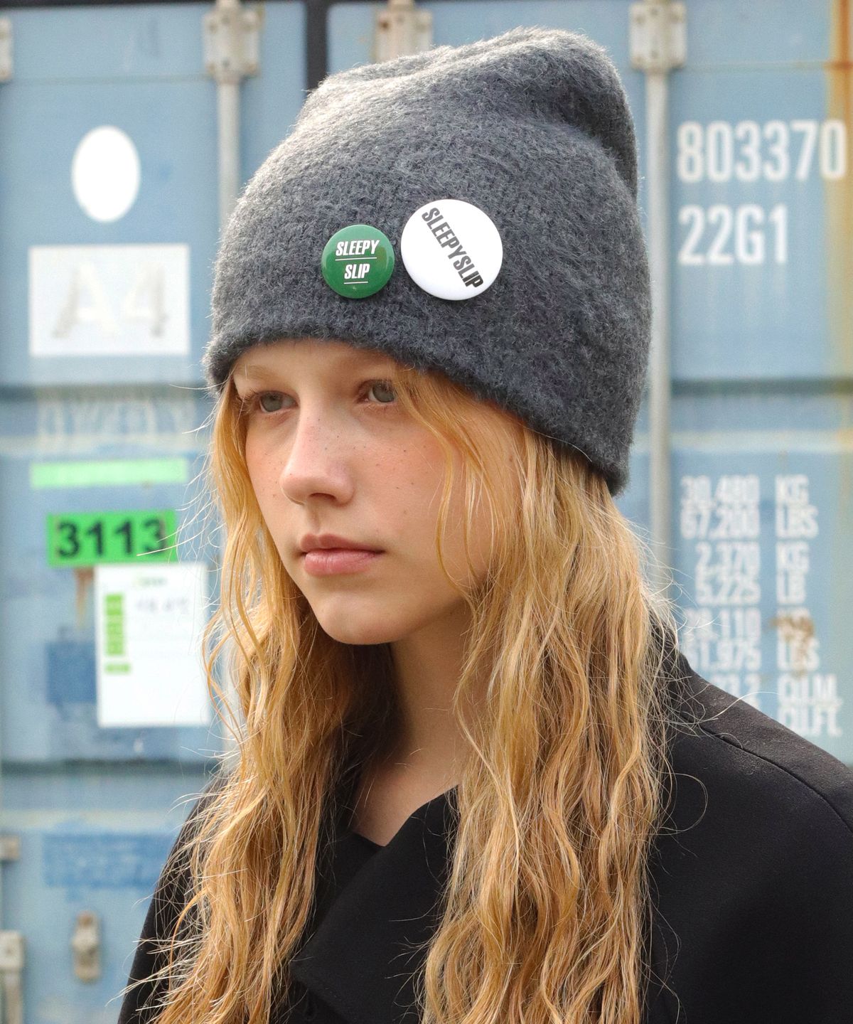 슬리피슬립(SLEEPYSLIP) FROST CHARCOAL BEANIE