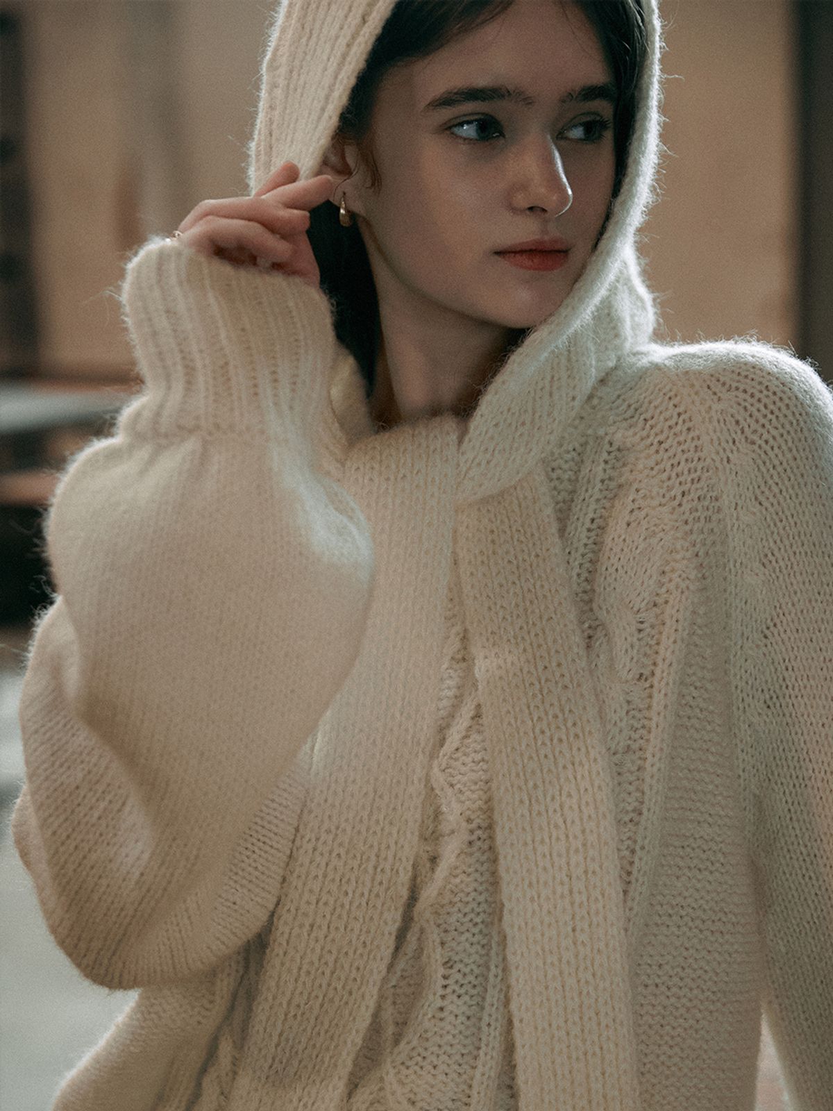 르니나(LENINA) SYLVIA cable balaclava_2colors