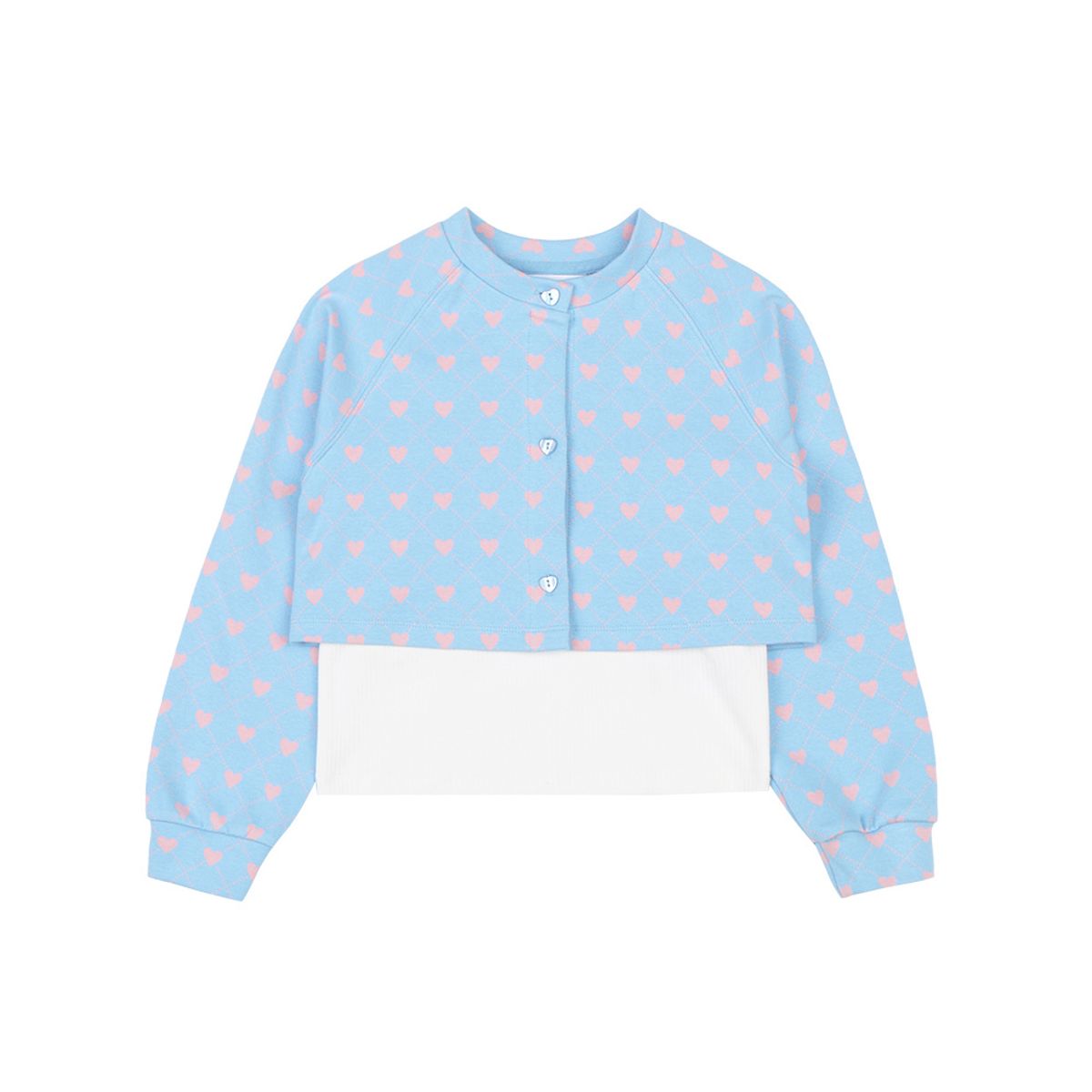 스타일노리터(STYLE NORITER) 러브 자카드 레이어드 티셔츠
