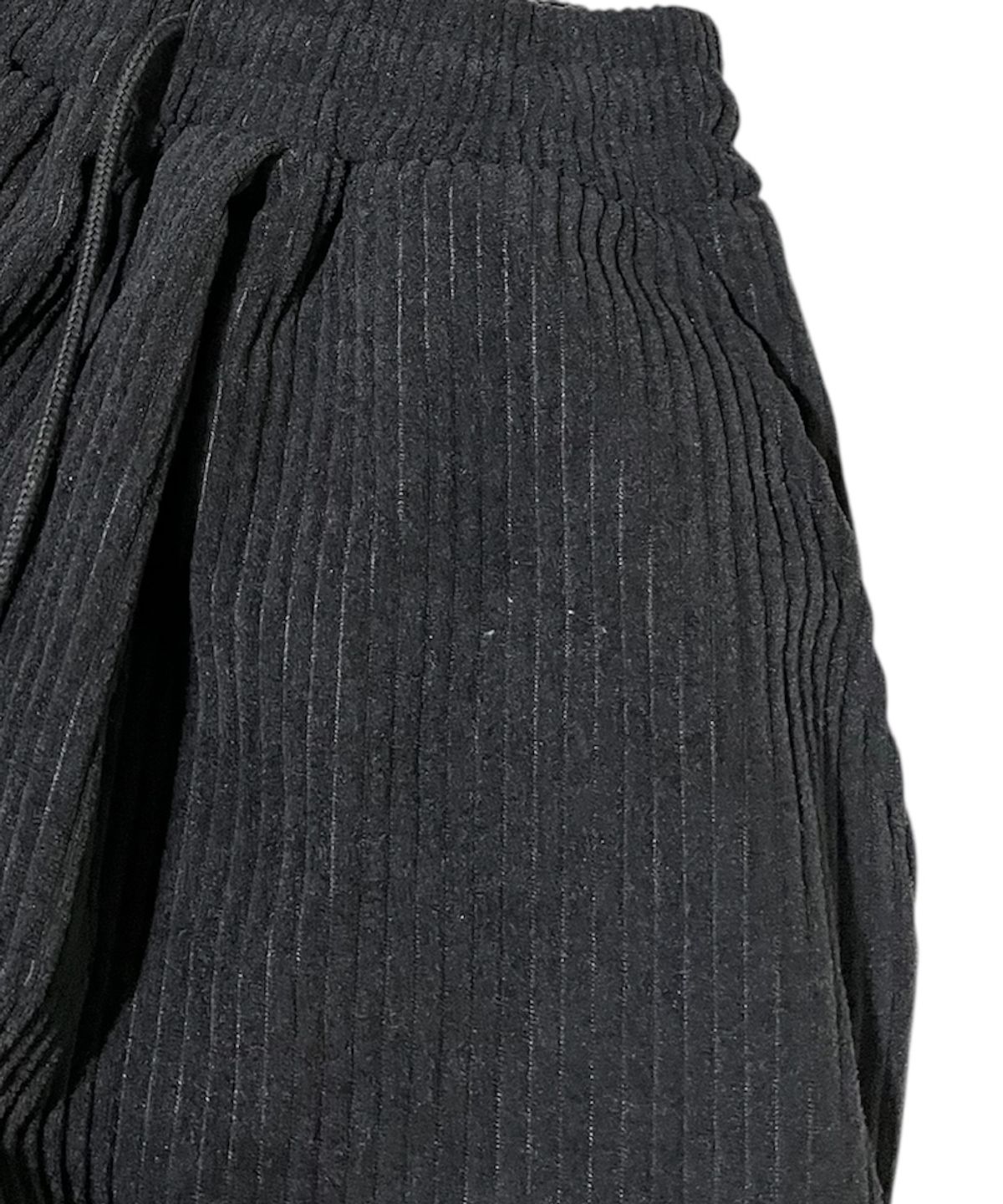 스케이터락(SK8ER ROCK) Vintage Label Corduroy Wide Pants ((black))