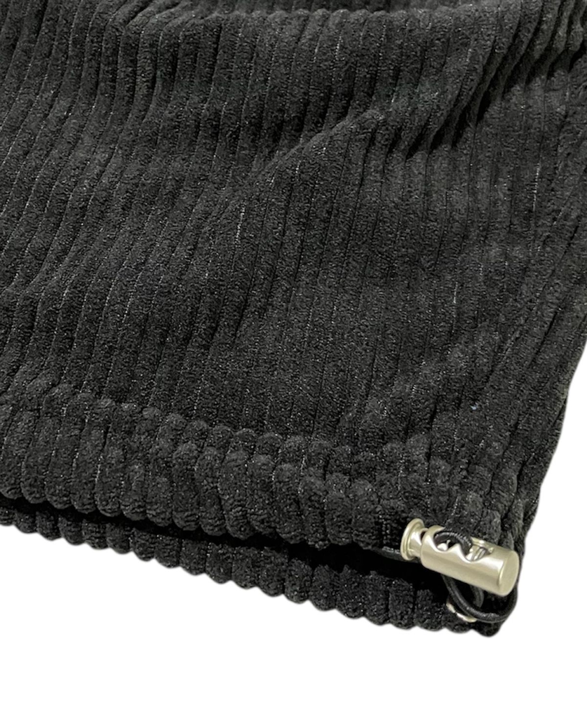 스케이터락(SK8ER ROCK) Vintage Label Corduroy Wide Pants ((black))