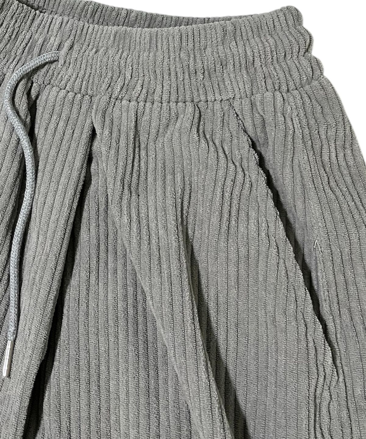 스케이터락(SK8ER ROCK) Vintage Label Corduroy Wide Pants ((gray))