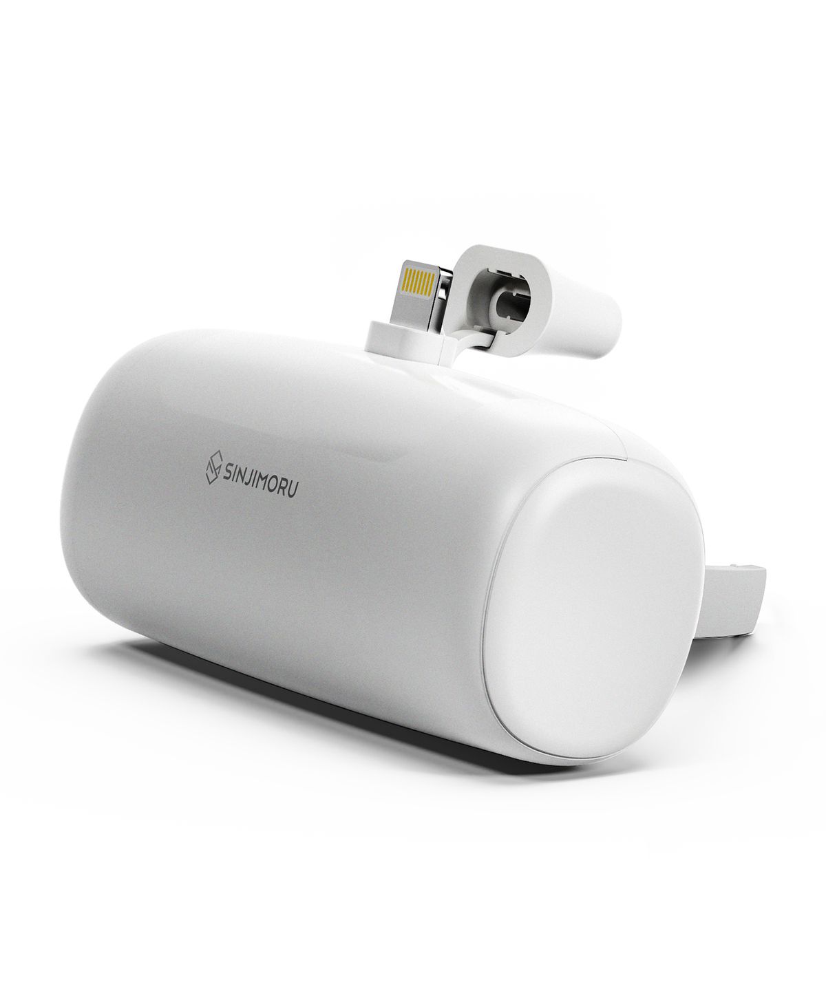 신지모루(SINJIMORU) 포터블 미니 도킹형 보조배터리 킥 스탠드  5,000mAh·컴팩트·기내반입가능  10W·난연소재  C타입·8핀