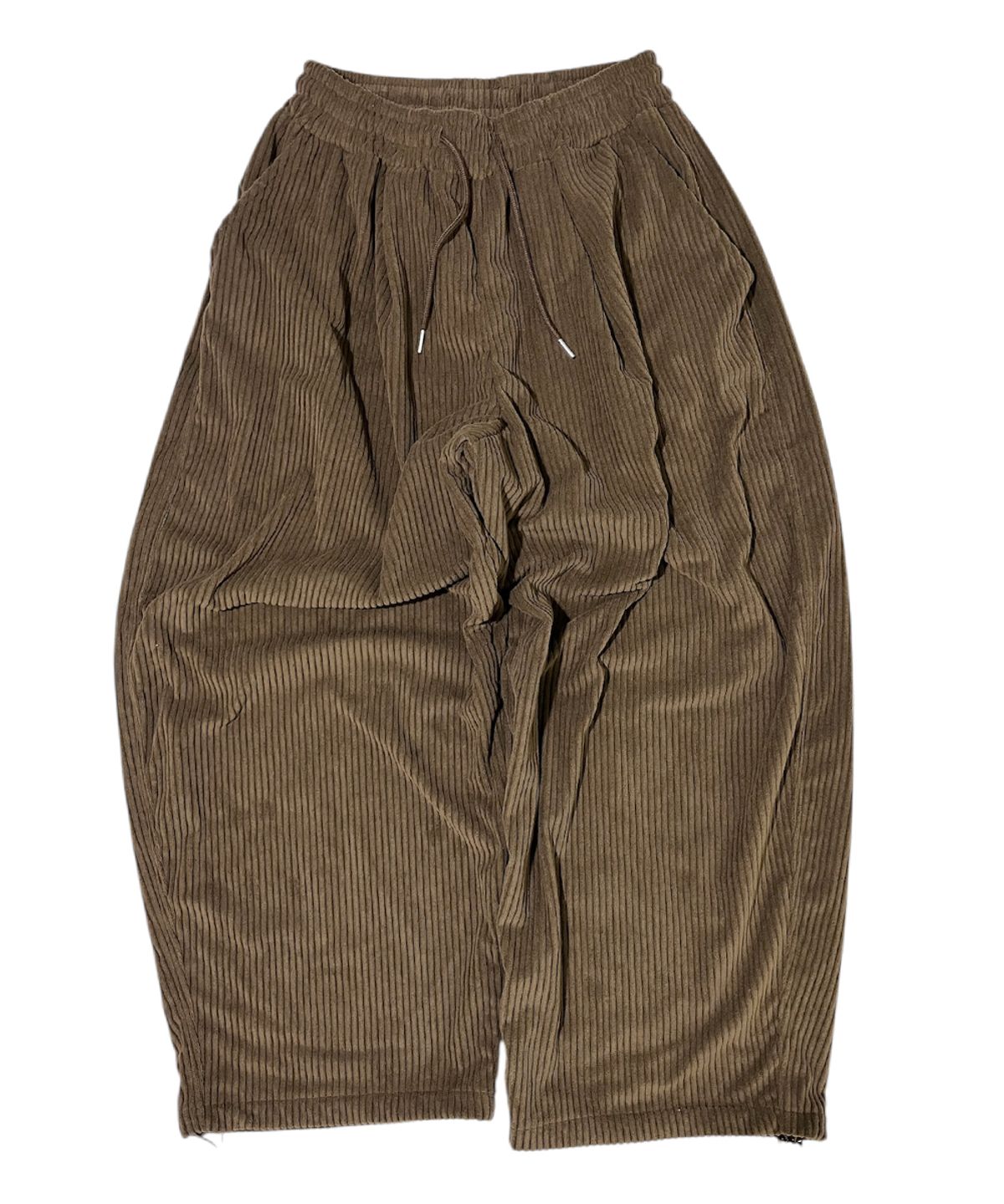 스케이터락(SK8ER ROCK) Vintage Label Corduroy Wide Pants ((brown))