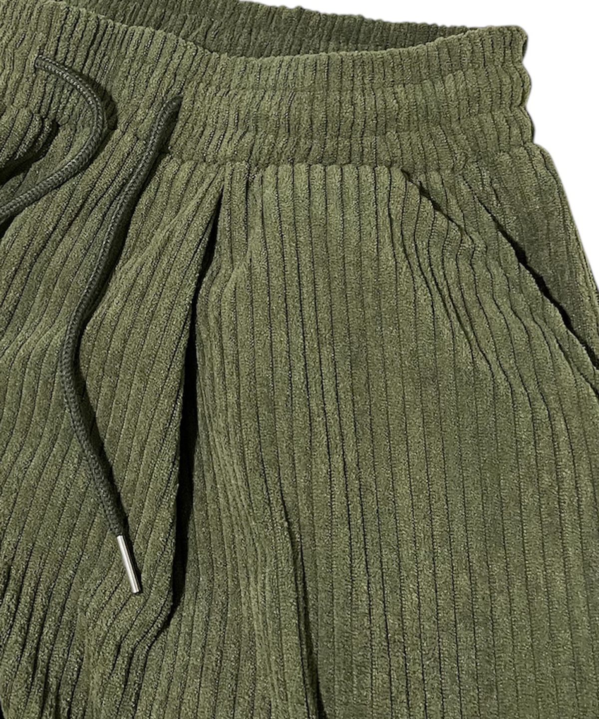 스케이터락(SK8ER ROCK) Vintage Label Corduroy Wide Pants ((khaki))