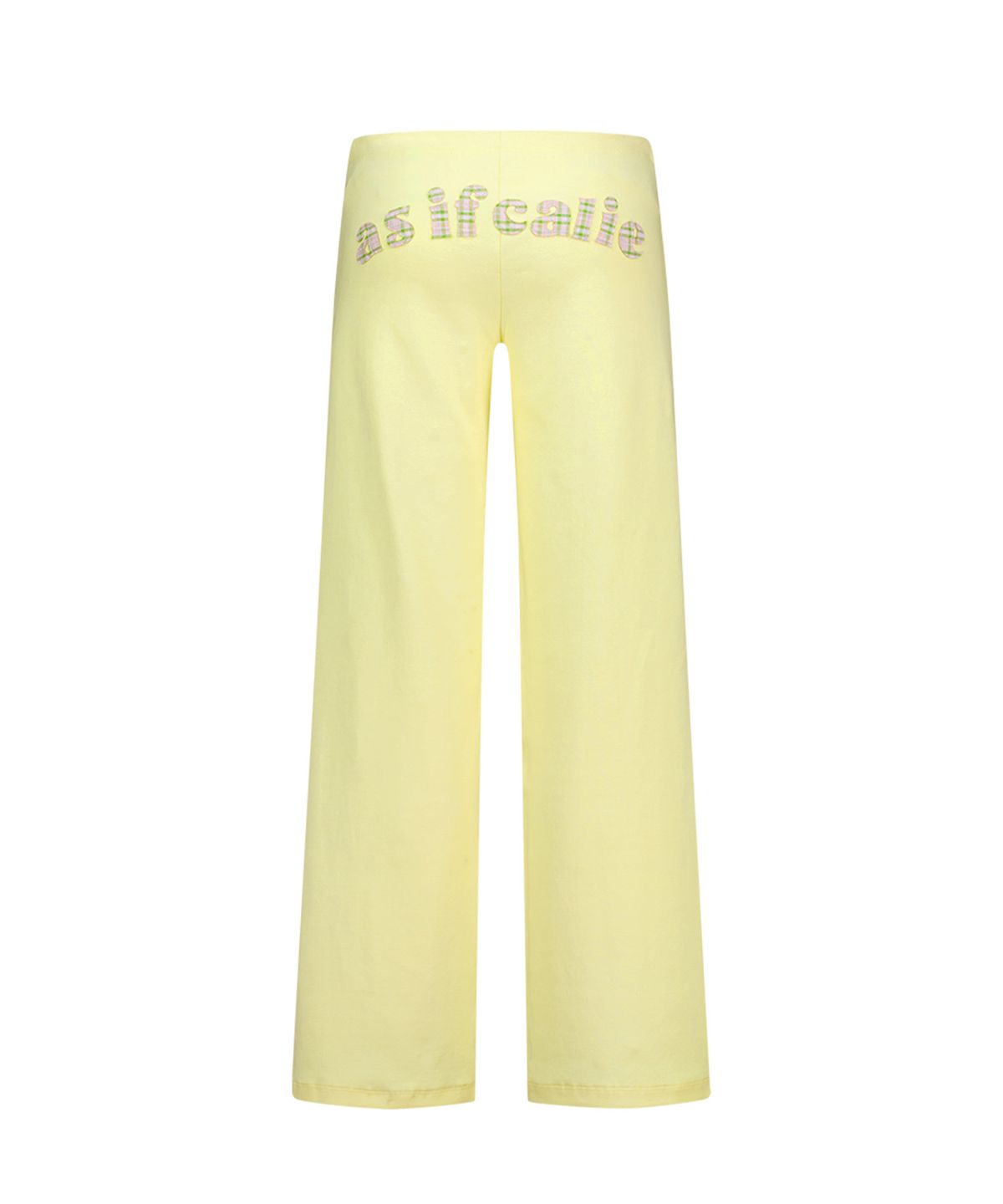 에즈이프 캘리(ASIF CALIE) FLOWER APPLIQUE BOOTCUT PANTS YELLOW