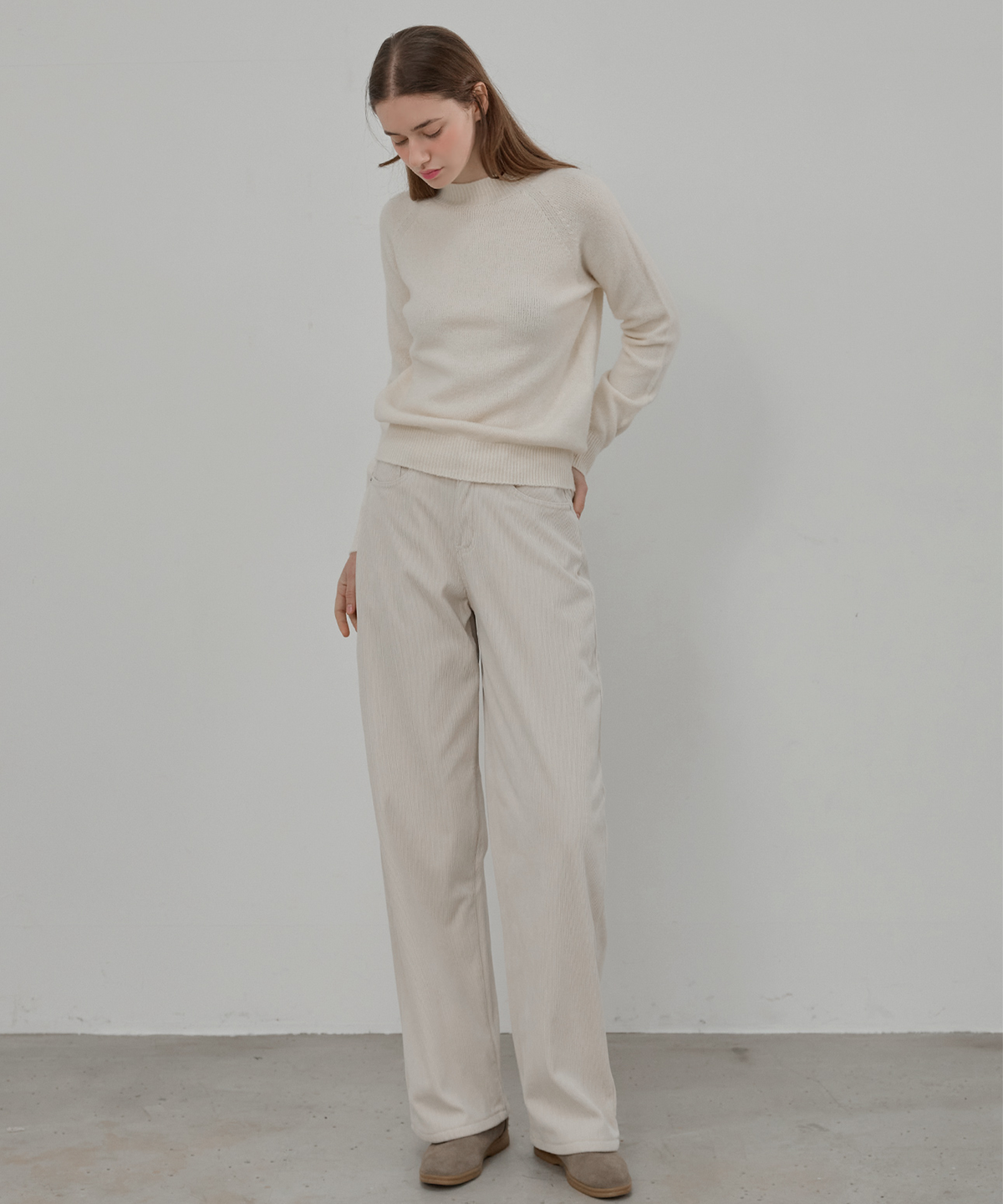 슬로우롤리(SLOWLOLLI) [융털안감ver.] May wide corduroy pants_3 Colors