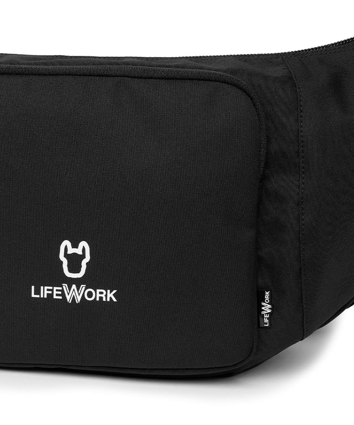 라이프워크(LIFEWORK) 라독 로고 프린트 빅플랫 힙색