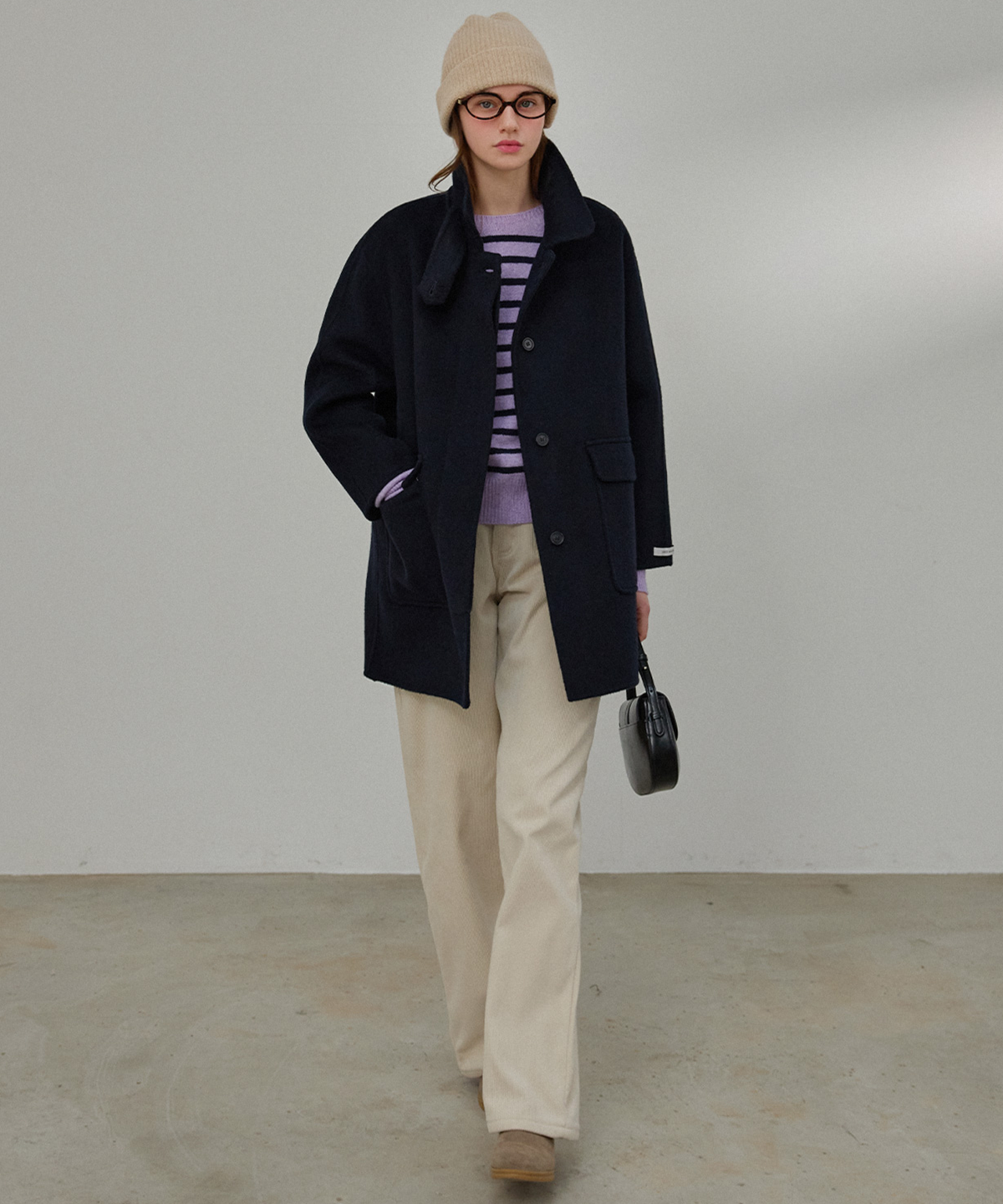 슬로우롤리(SLOWLOLLI) Balmacan wool handmade coat_2 Colors