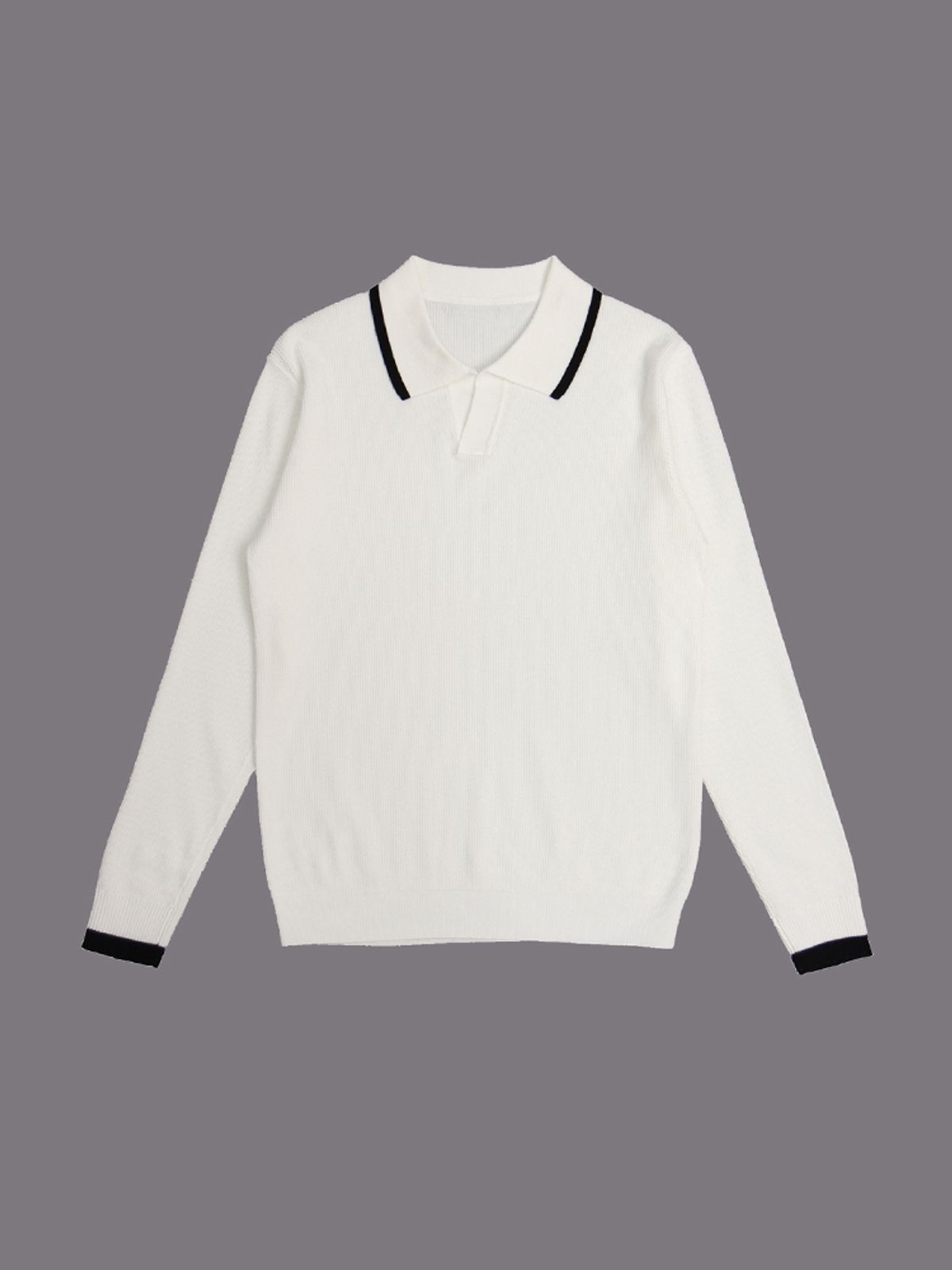 이카룩(IKALOOK) 골지 긴팔 니트 티셔츠 TEE108A
