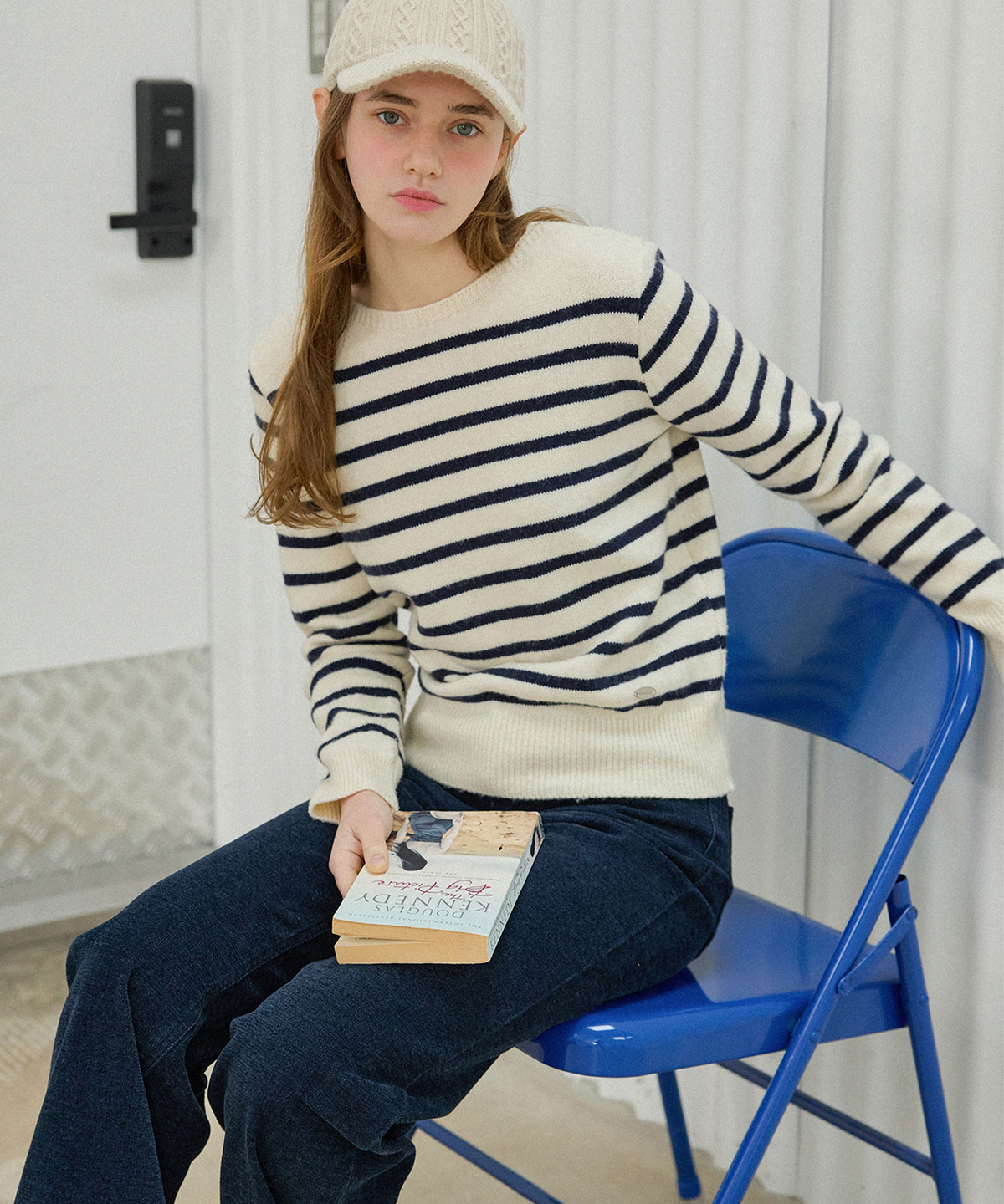 슬로우롤리(SLOWLOLLI) Roi boat neck knit_3 Colors