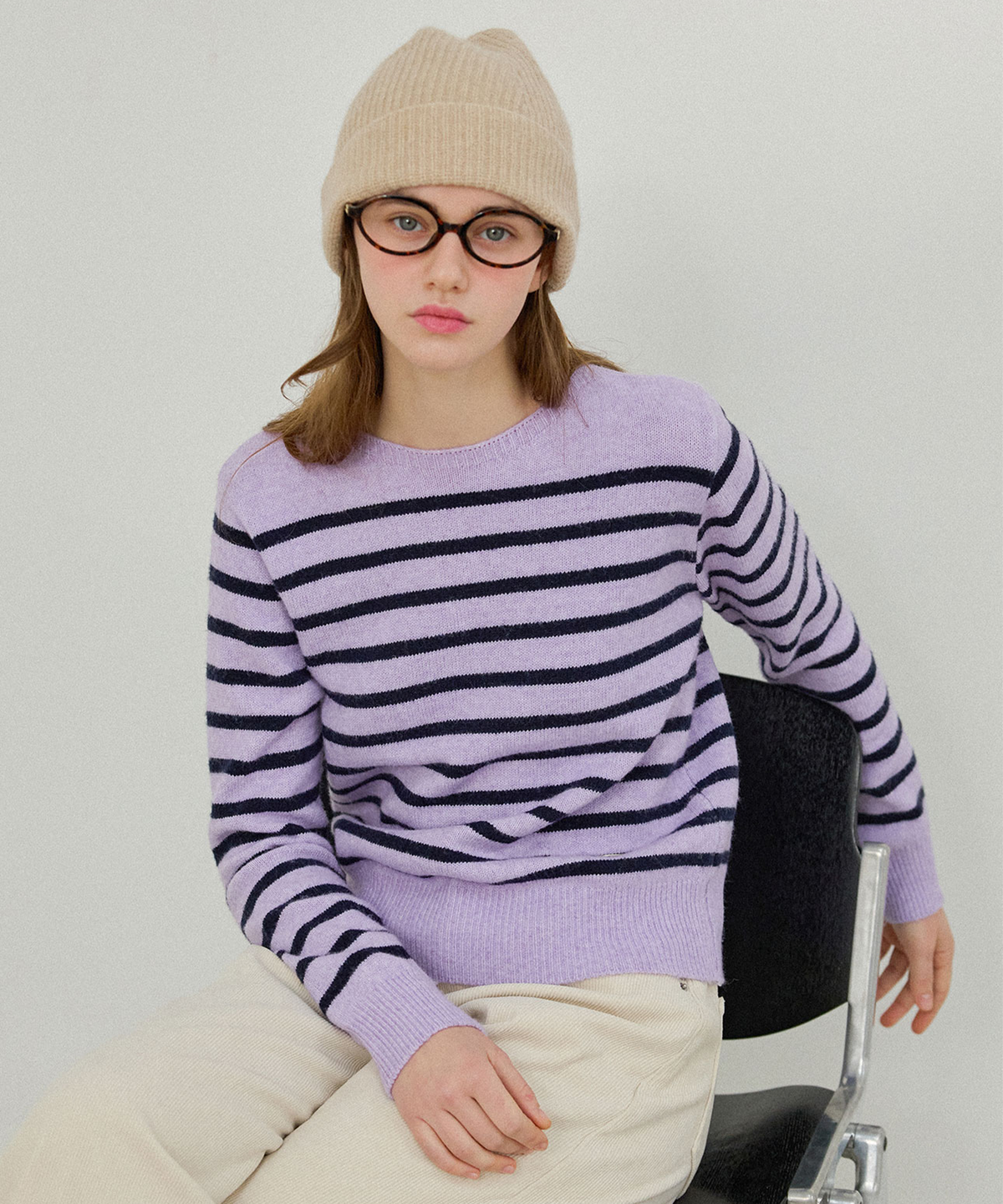 슬로우롤리(SLOWLOLLI) Roi boat neck knit_3 Colors