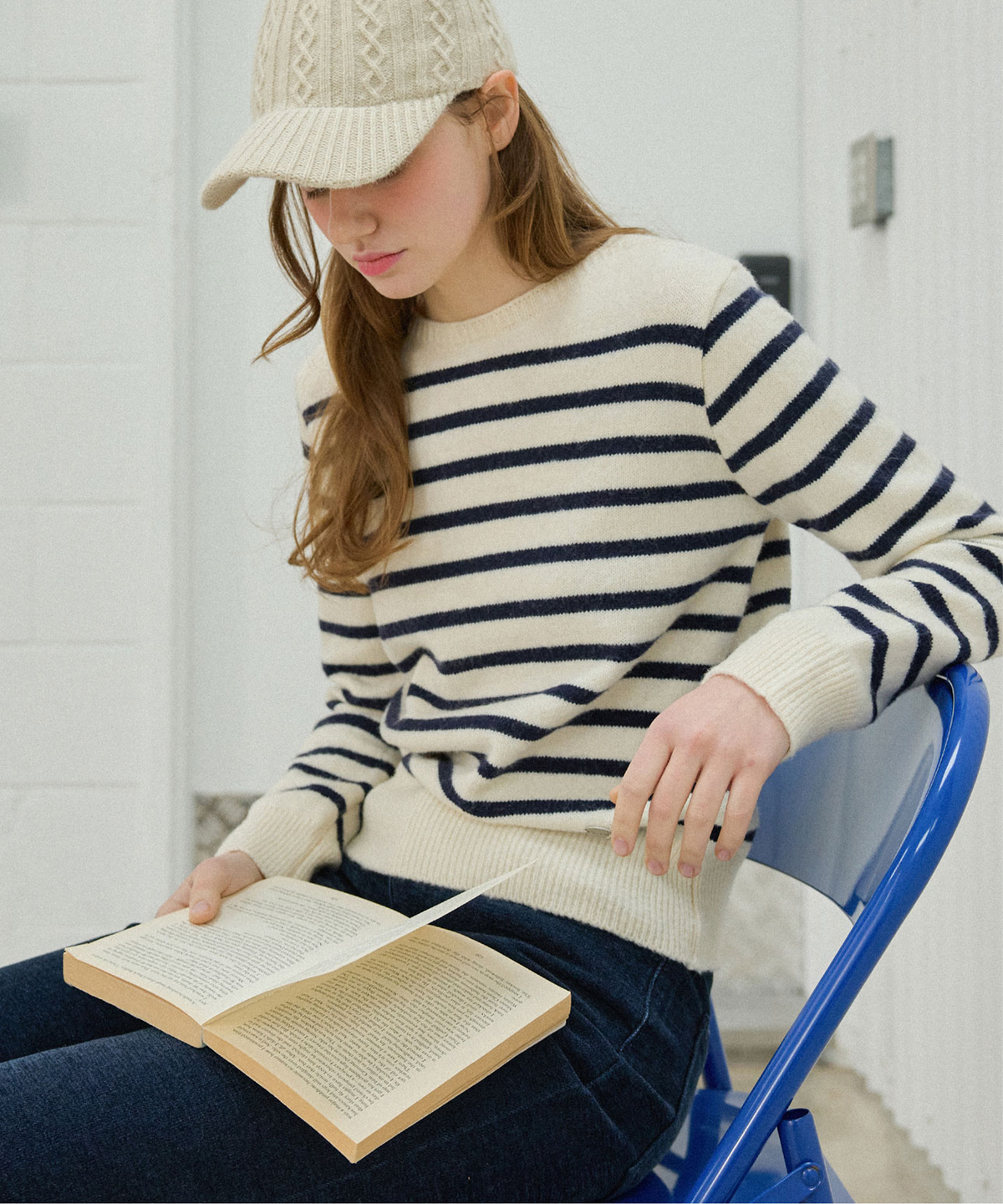 슬로우롤리(SLOWLOLLI) Roi boat neck knit_3 Colors