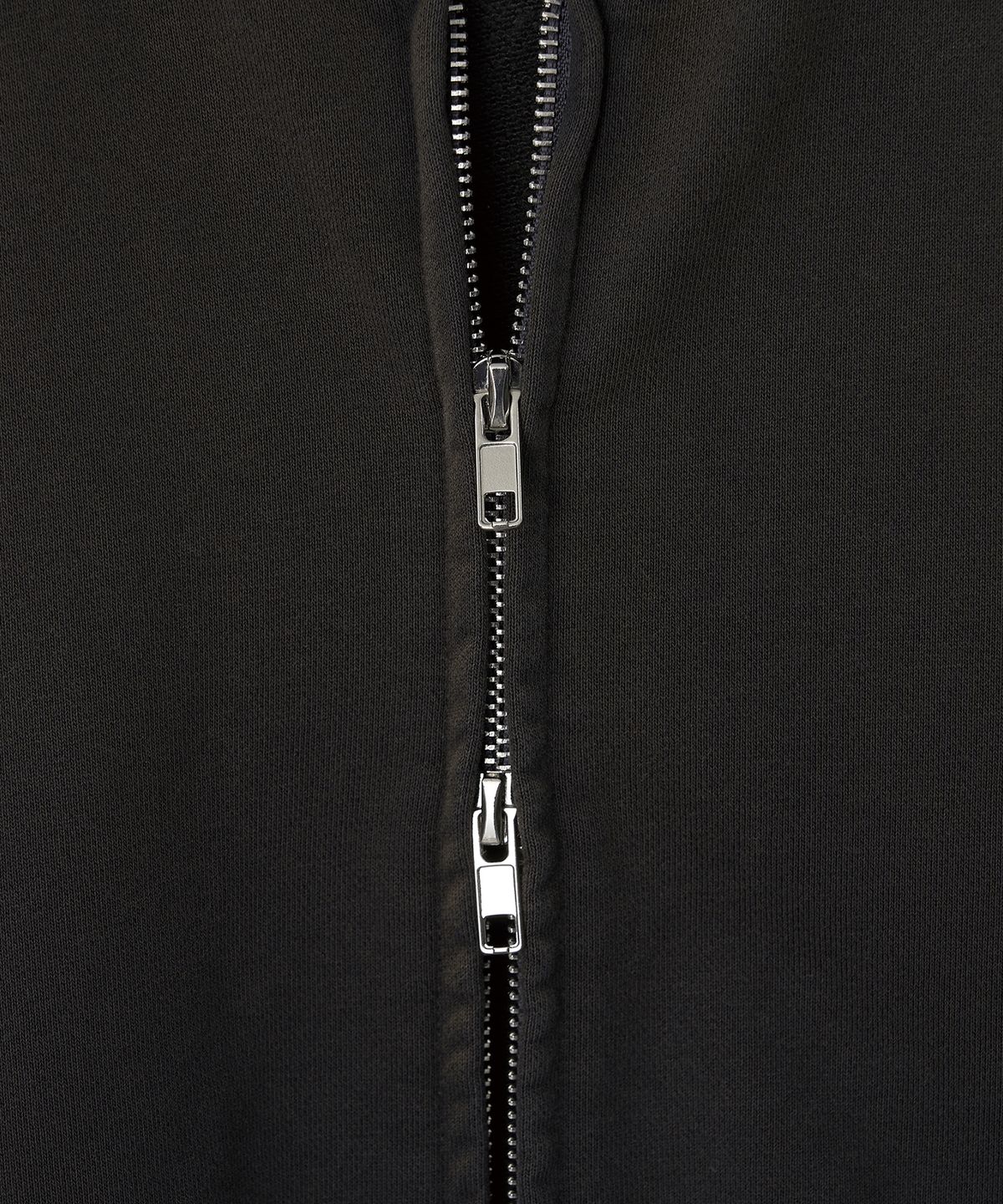 조질롱(JOJILONG) JN341 Washed Zip-Up Sweat Cardigan - CHARCOAL