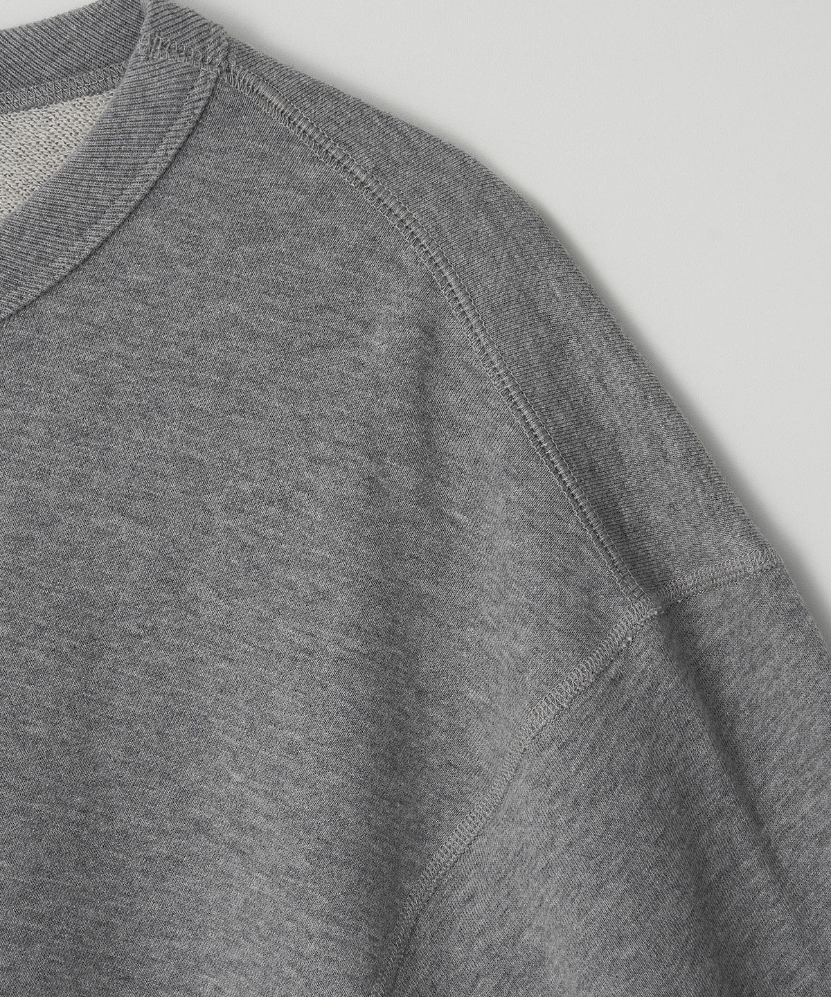 조질롱(JOJILONG) JN343 Essential Crew Neck Sweatshirt - MELANGE