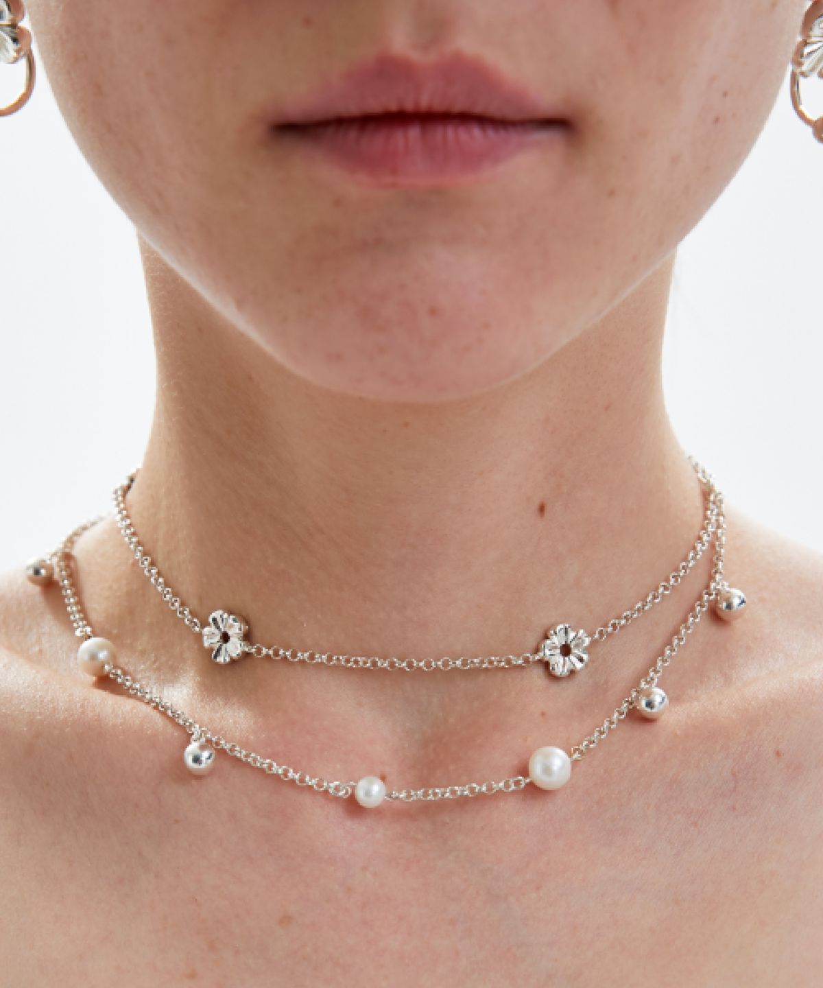 그라스마티네(GRASSE MATINEE) Cherry Blossom Layered Necklace