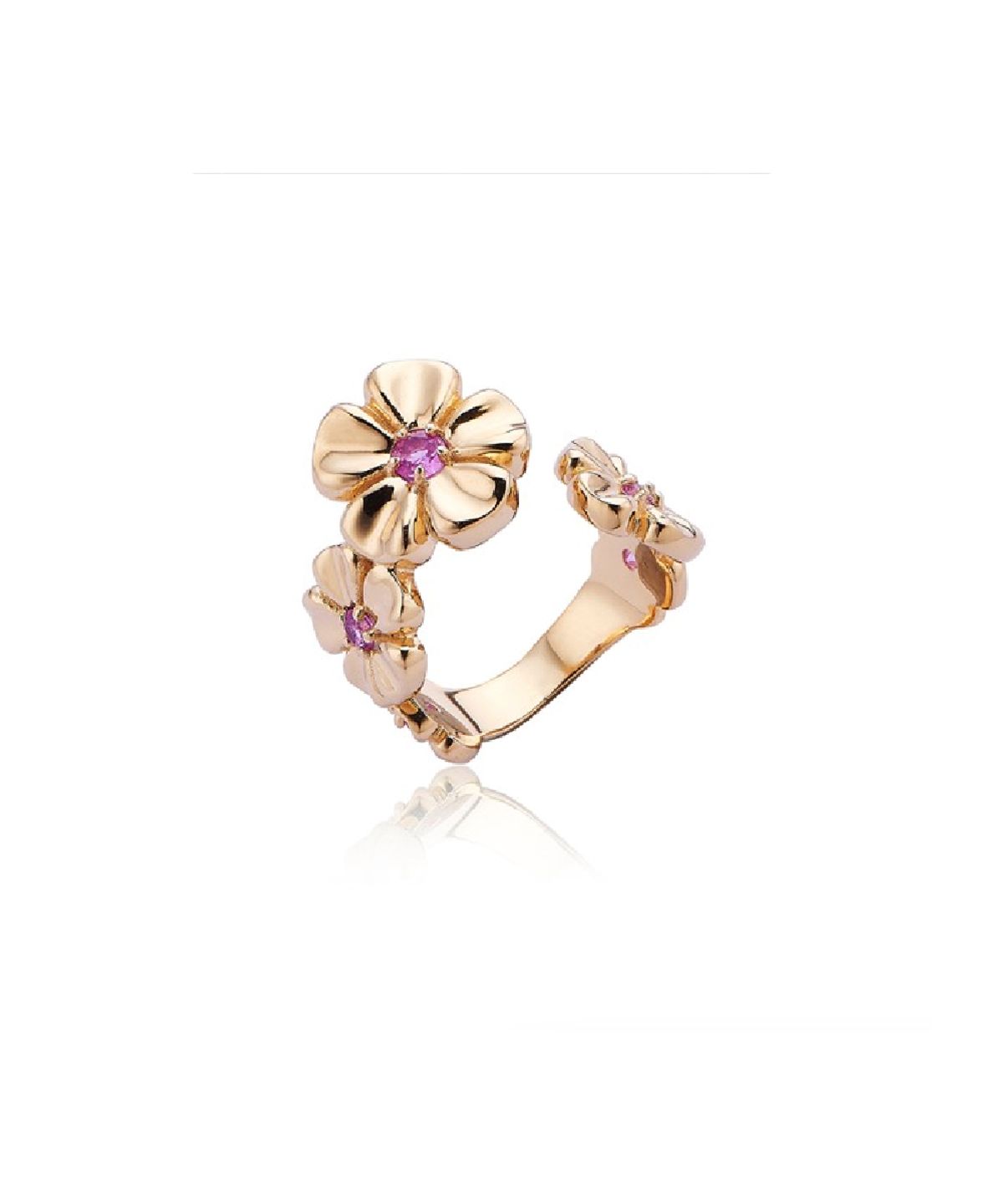 그라스마티네(GRASSE MATINEE) Cherry Blossom Open Ring Silver
