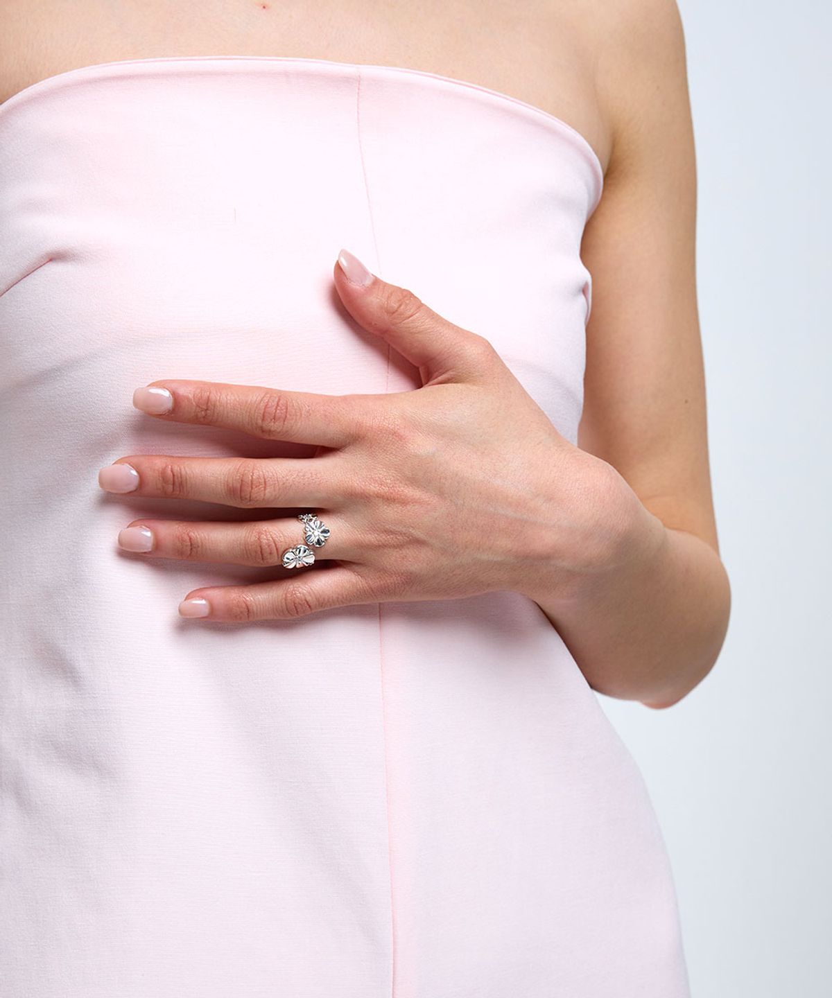 그라스마티네(GRASSE MATINEE) Cherry Blossom Open Ring Silver
