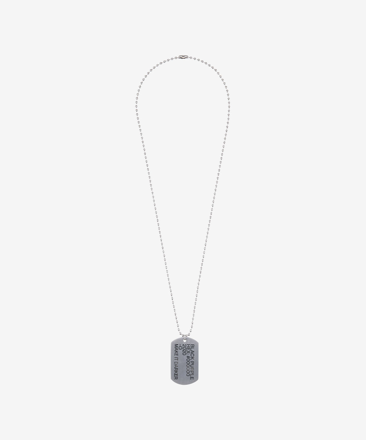 블랙 퍼플(BLACK PURPLE) 인덱스 태그 목걸이 Index Tag Necklace