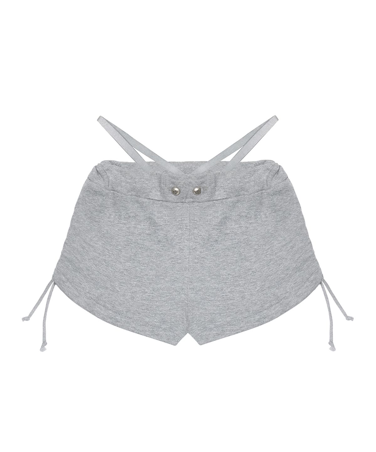 블랙 퍼플(BLACK PURPLE) 쉐도우 루프 숏 팬츠 Shadow Loop Short Pants_Melange Gray