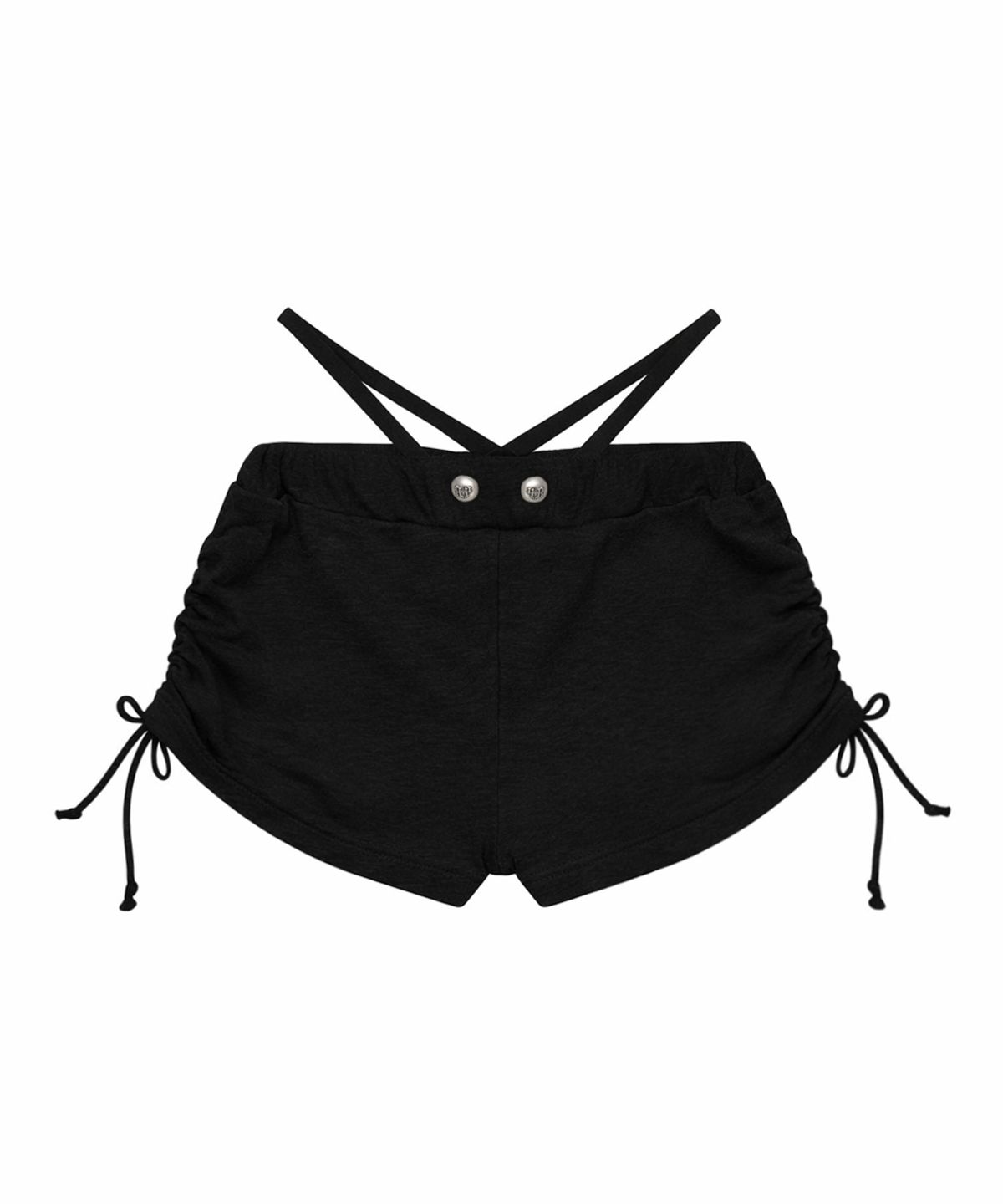 블랙 퍼플(BLACK PURPLE) 쉐도우 루프 숏 팬츠 Shadow Loop Short Pants_Black