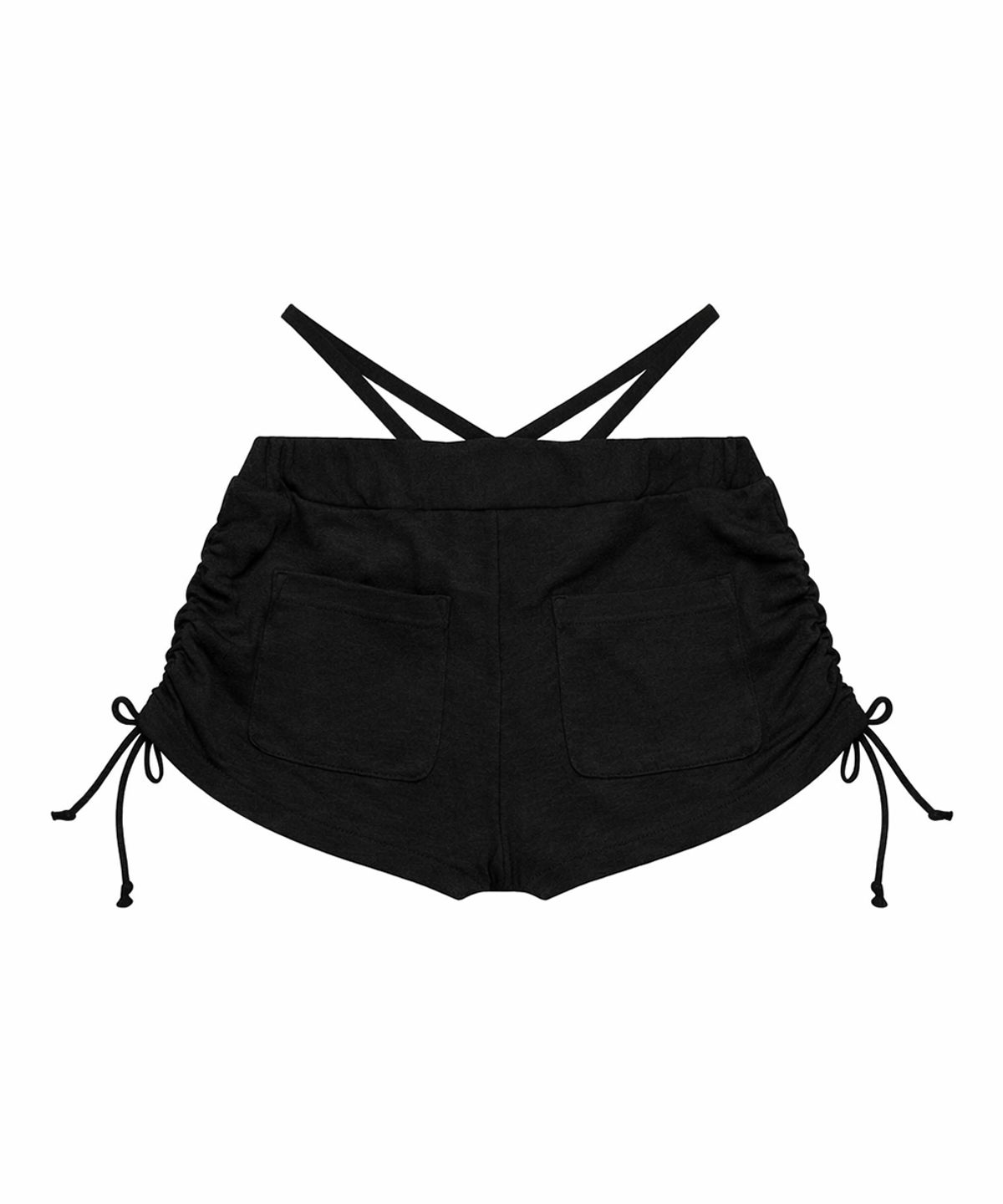 블랙 퍼플(BLACK PURPLE) 쉐도우 루프 숏 팬츠 Shadow Loop Short Pants_Black