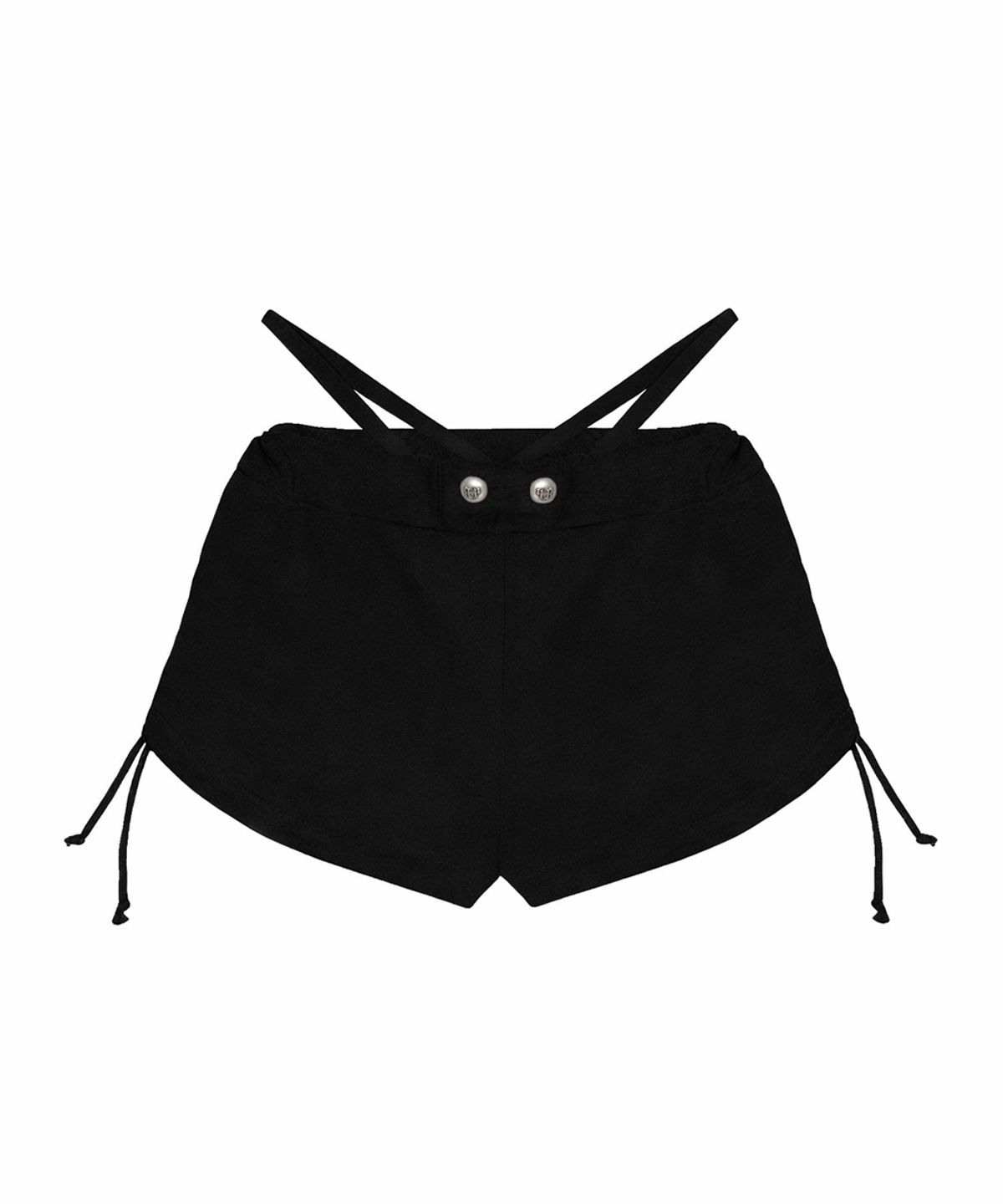 블랙 퍼플(BLACK PURPLE) 쉐도우 루프 숏 팬츠 Shadow Loop Short Pants_Black
