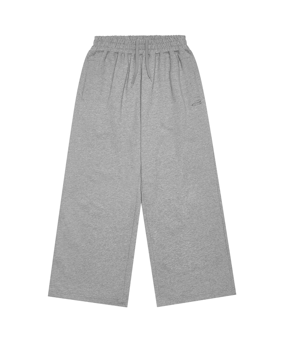 블랙 퍼플(BLACK PURPLE) 쉐도우 루프 와이드 팬츠 Shadow Loop Wide Pants_Melange Gray