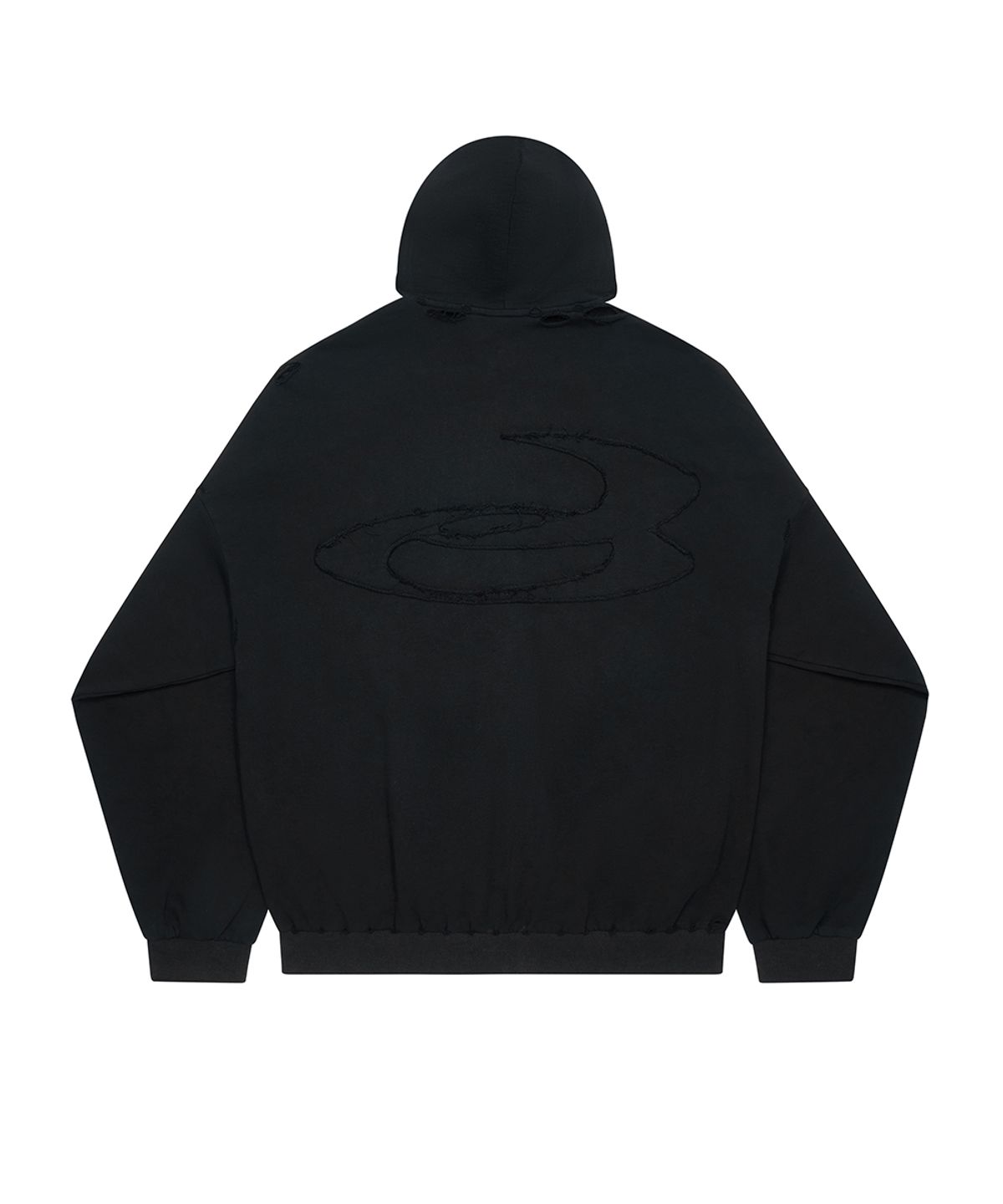 블랙 퍼플(BLACK PURPLE) 쉐도우 루프 후드 집업 Shadow Loop Zip-Up Hoodie_Black