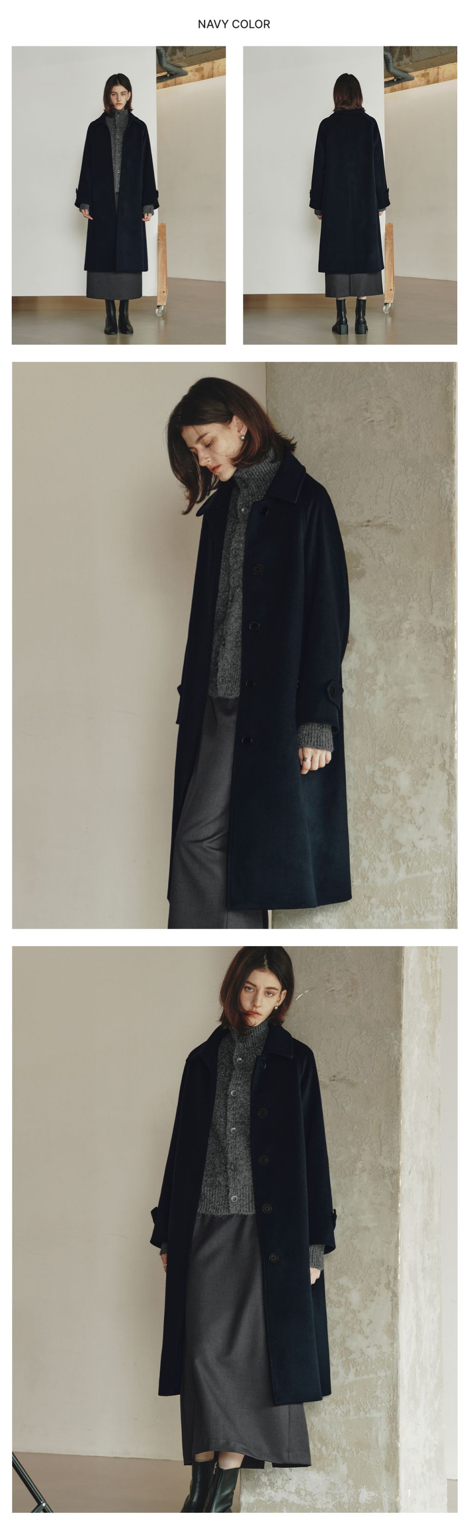 MUSINSA公式 | ZERO STREET [3カラー] ルゼロ カシミヤウール ロングコート