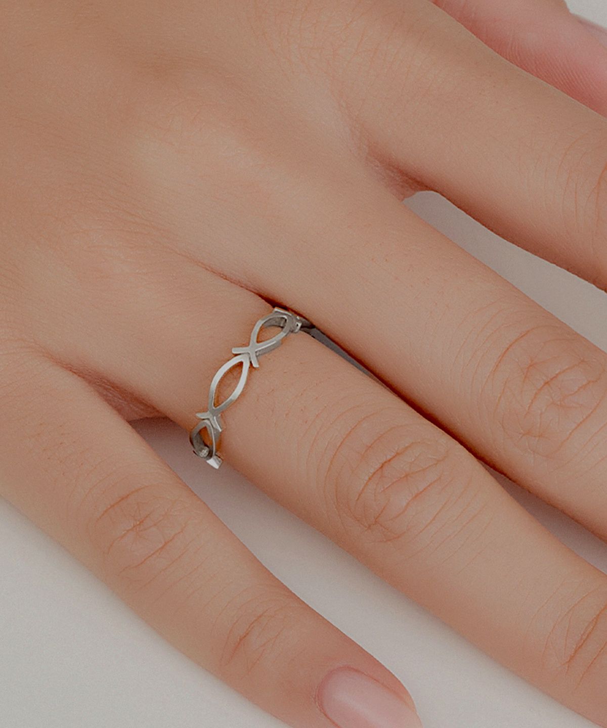엘렌쥬얼리(HELENE JEWELRY) Silver 925 피쉬 라인 미스 링 반지