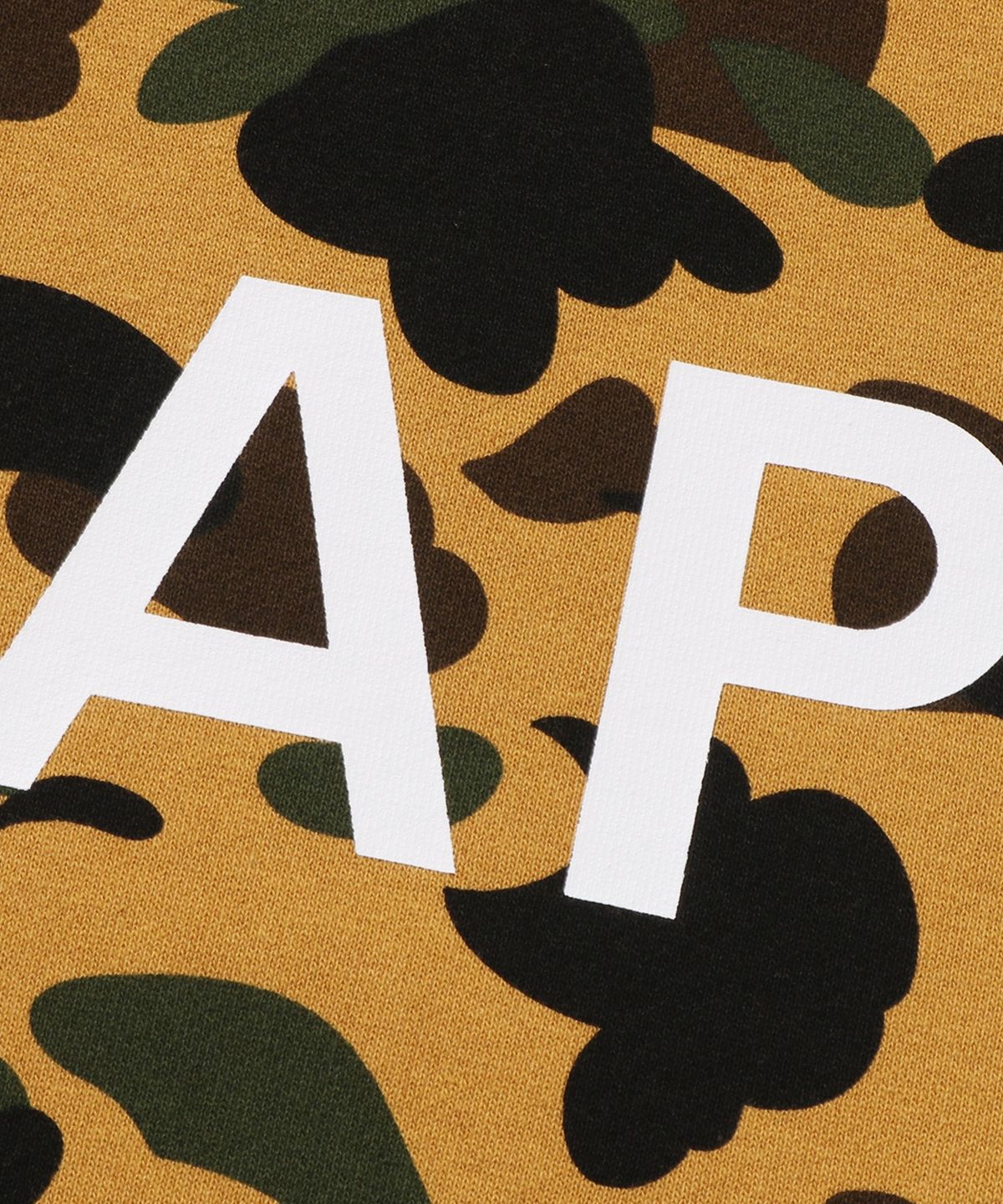 베이프(BAPE) 퍼스트 카모 베이프 풀오버 후드(M) YELLOW