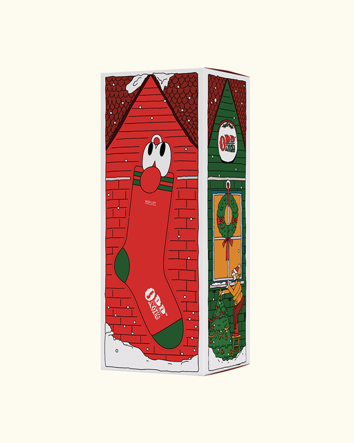 오드삭스(ODDSOCKS) [크리스마스 패키지][2PACK] 쿨맥스 크루 삭스