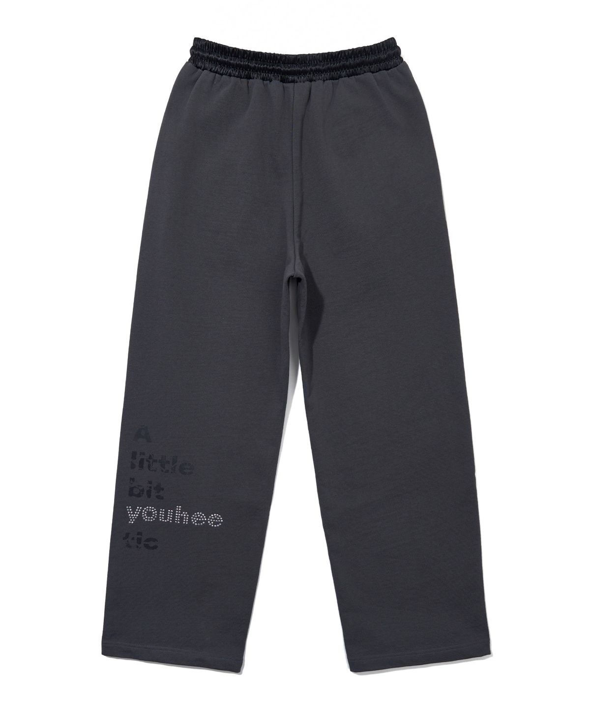 유희(YOUHEE) YOUHEETIC HOTFIX SWEATPANTS_CHARCOAL