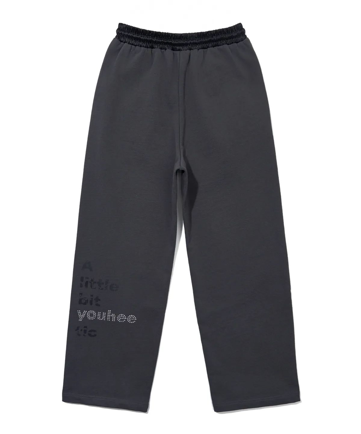 유희(YOUHEE) YOUHEETIC HOTFIX SWEATPANTS_CHARCOAL
