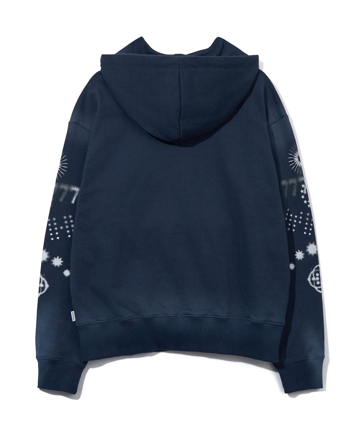 유희(YOUHEE) LUCKY SWEET GRAPHIC HOOD ZIP-UP_NAVY