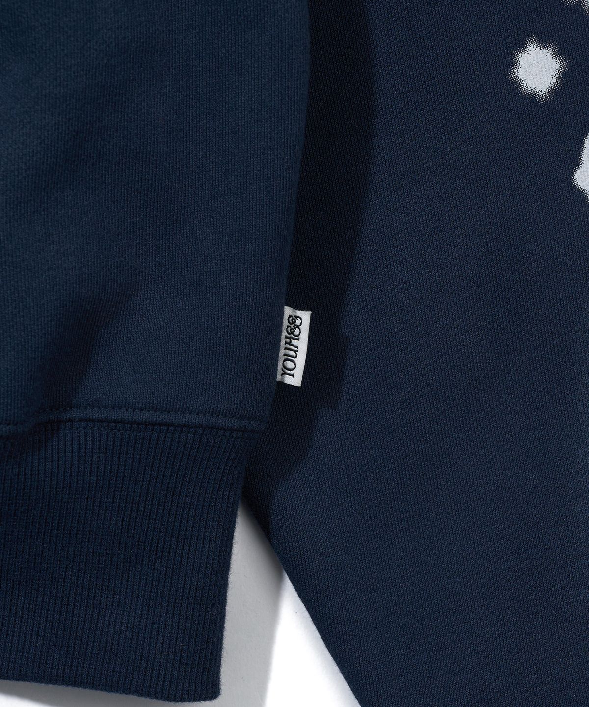 유희(YOUHEE) LUCKY SWEET GRAPHIC HOOD ZIP-UP_NAVY