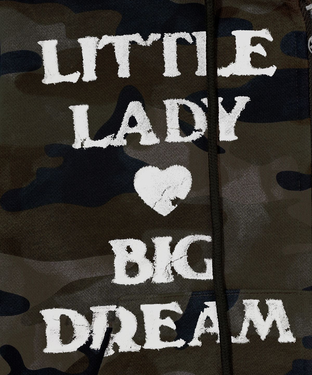 유희(YOUHEE) CAMO CROP HOOD ZIP-UP_KHAKI
