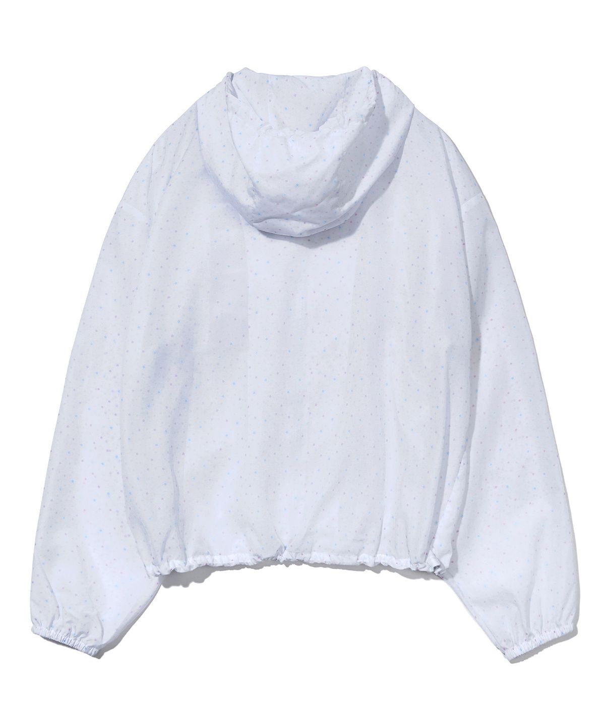 유희(YOUHEE) STAR PATTERN HOODED WIND BREAKER_WHITE