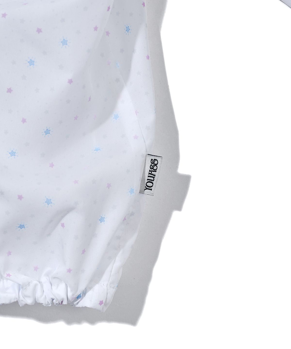 유희(YOUHEE) STAR PATTERN HOODED WIND BREAKER_WHITE