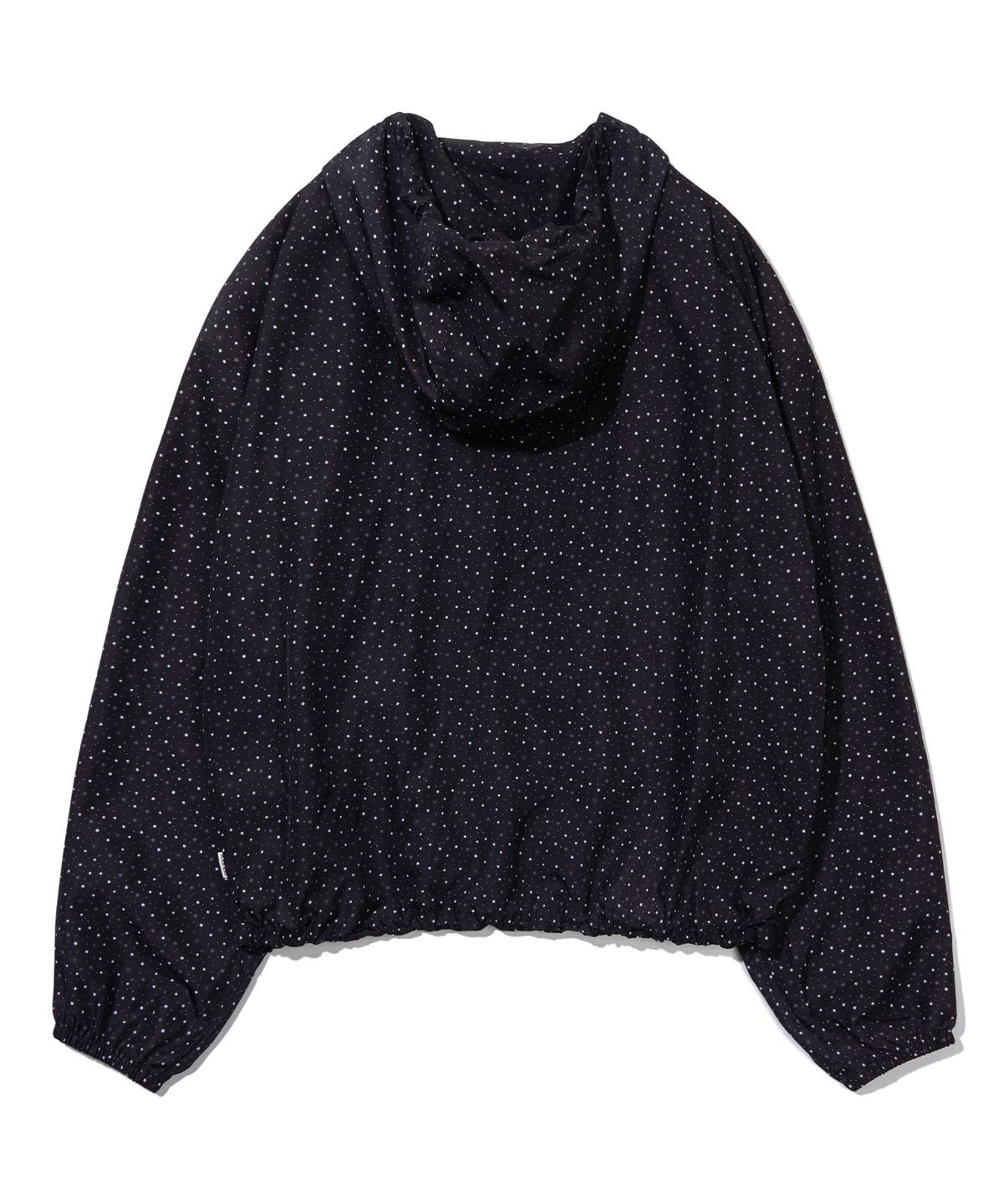 유희(YOUHEE) STAR PATTERN HOODED WIND BREAKER_BLACK
