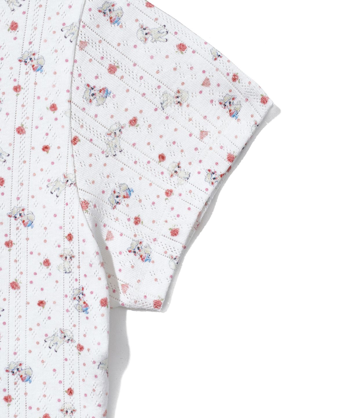 유희(YOUHEE) SHEEP PATTERN EYELET T-SHIRTS_WHITE
