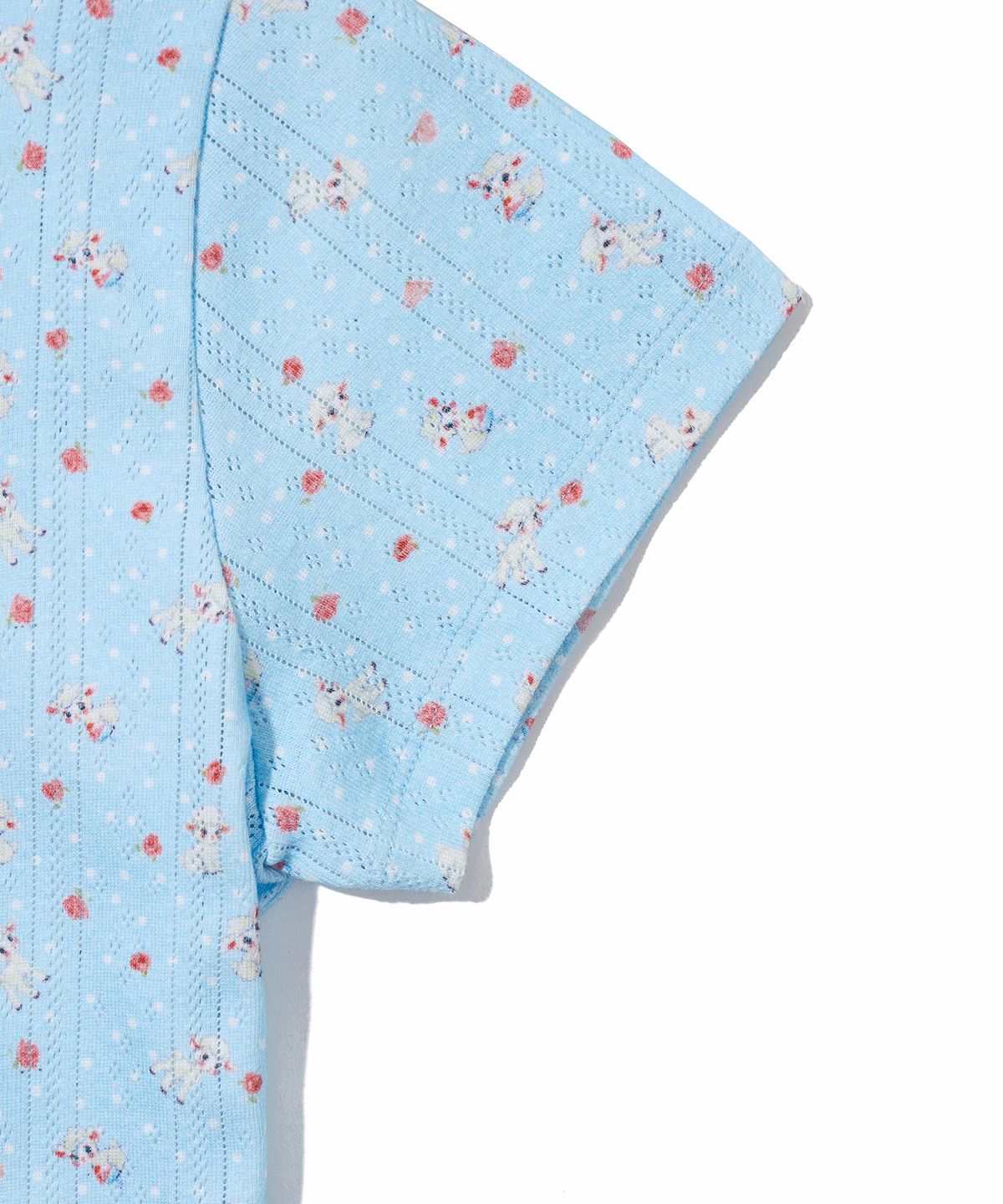 유희(YOUHEE) SHEEP PATTERN EYELET T-SHIRTS_LIGHT BLUE