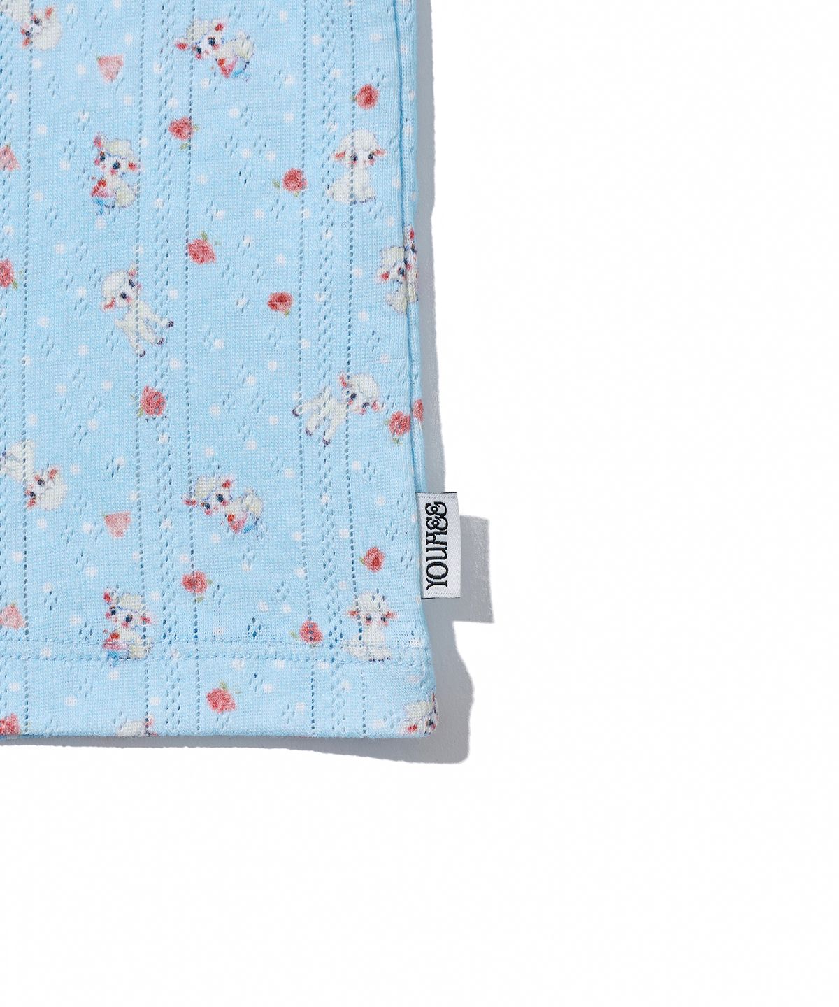 유희(YOUHEE) SHEEP PATTERN EYELET T-SHIRTS_LIGHT BLUE