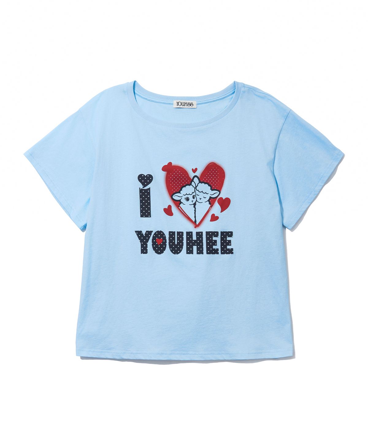 유희(YOUHEE) I LOVE OFF-SHOULDER T-SHIRTS_LIGHT BLUE