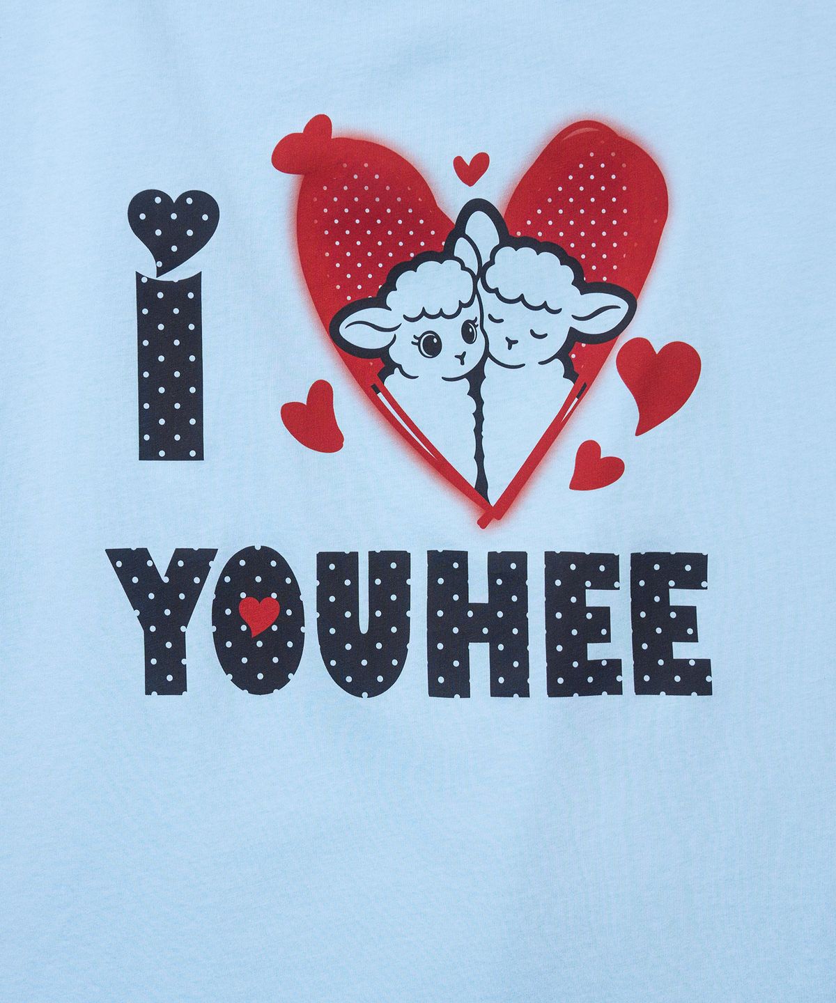 유희(YOUHEE) I LOVE OFF-SHOULDER T-SHIRTS_LIGHT BLUE