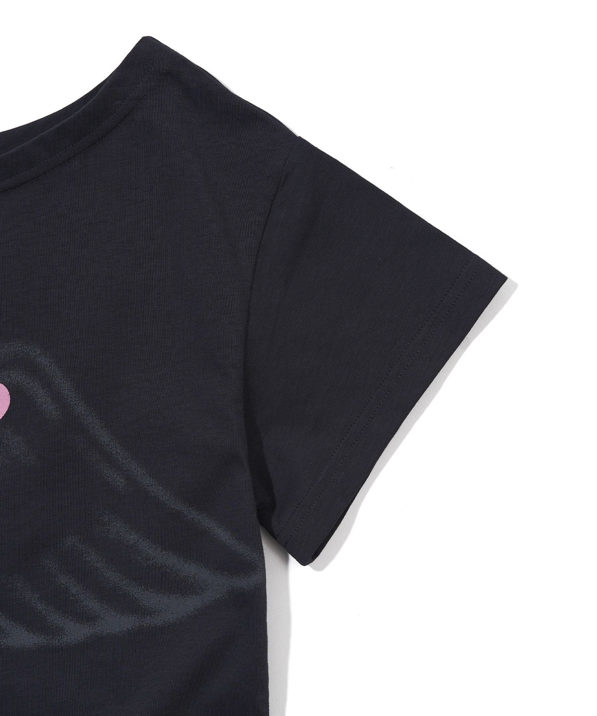 유희(YOUHEE) LETTERING HALTER NECK OFF-SHOULDER T-SHIRTS_CHARCOAL