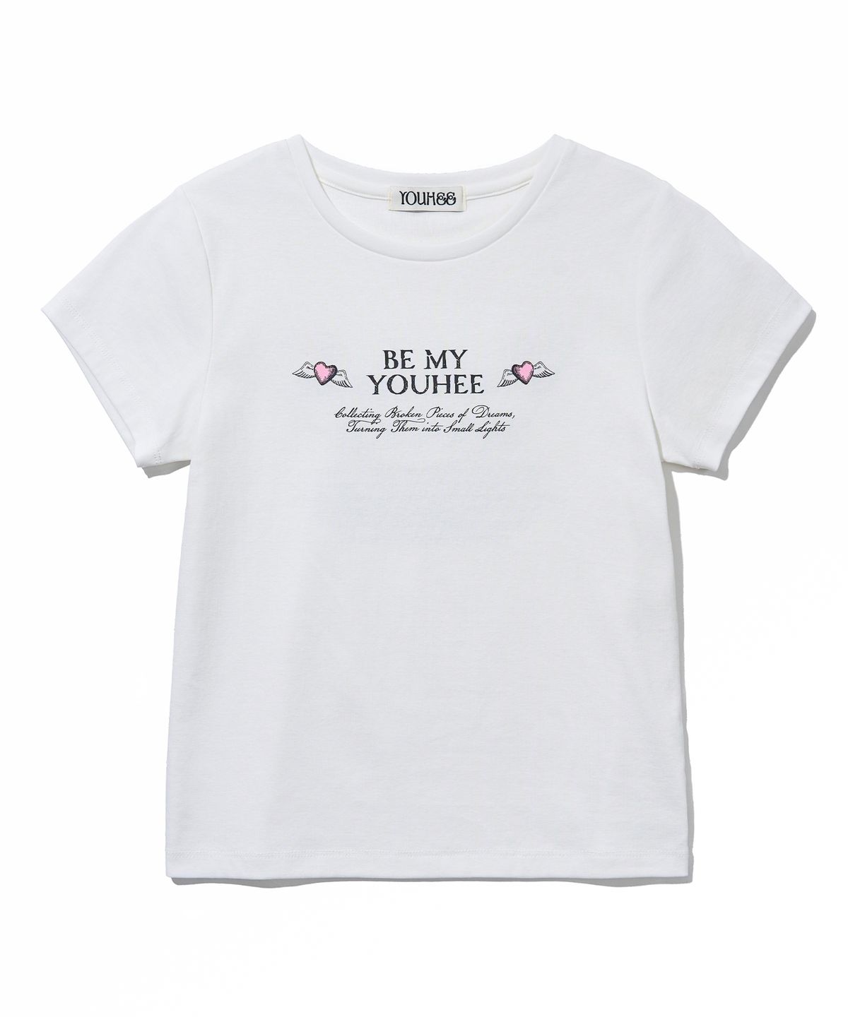 유희(YOUHEE) HEART WING GRAPHIC T-SHIRT_WHITE