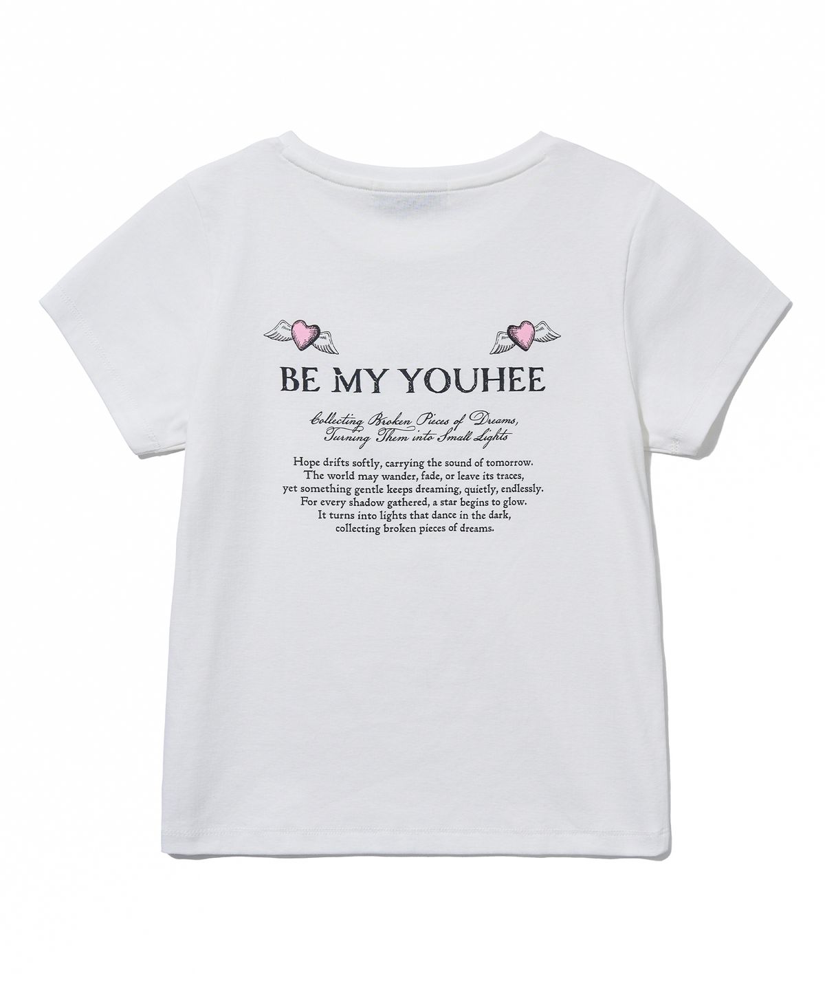 유희(YOUHEE) HEART WING GRAPHIC T-SHIRT_WHITE